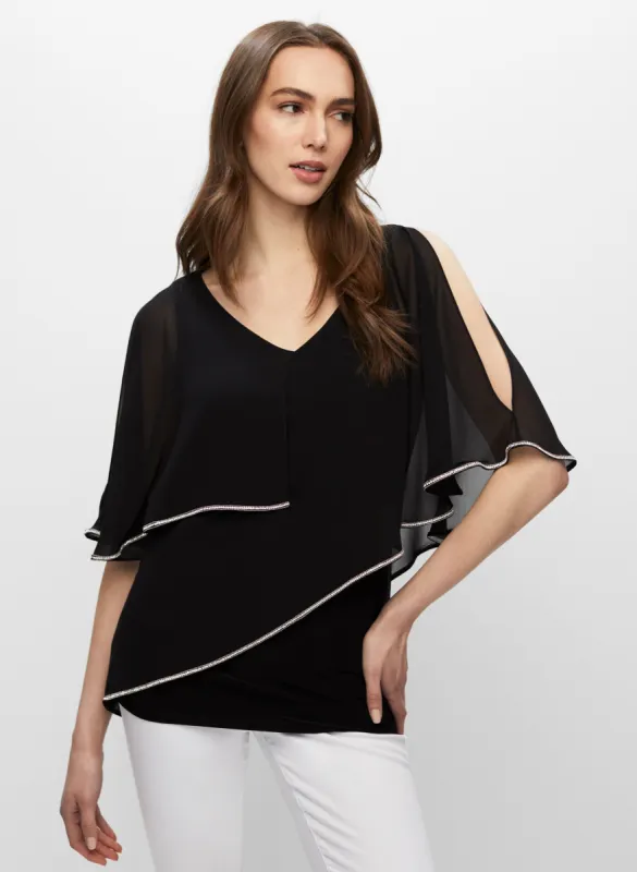 Joseph Ribkoff - Double-Layer Chiffon Blouse sold by Melanie Lyne