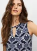 Abstract Floral Print Banded Top sold by Melanie Lyne