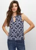 Abstract Floral Print Banded Top sold by Melanie Lyne