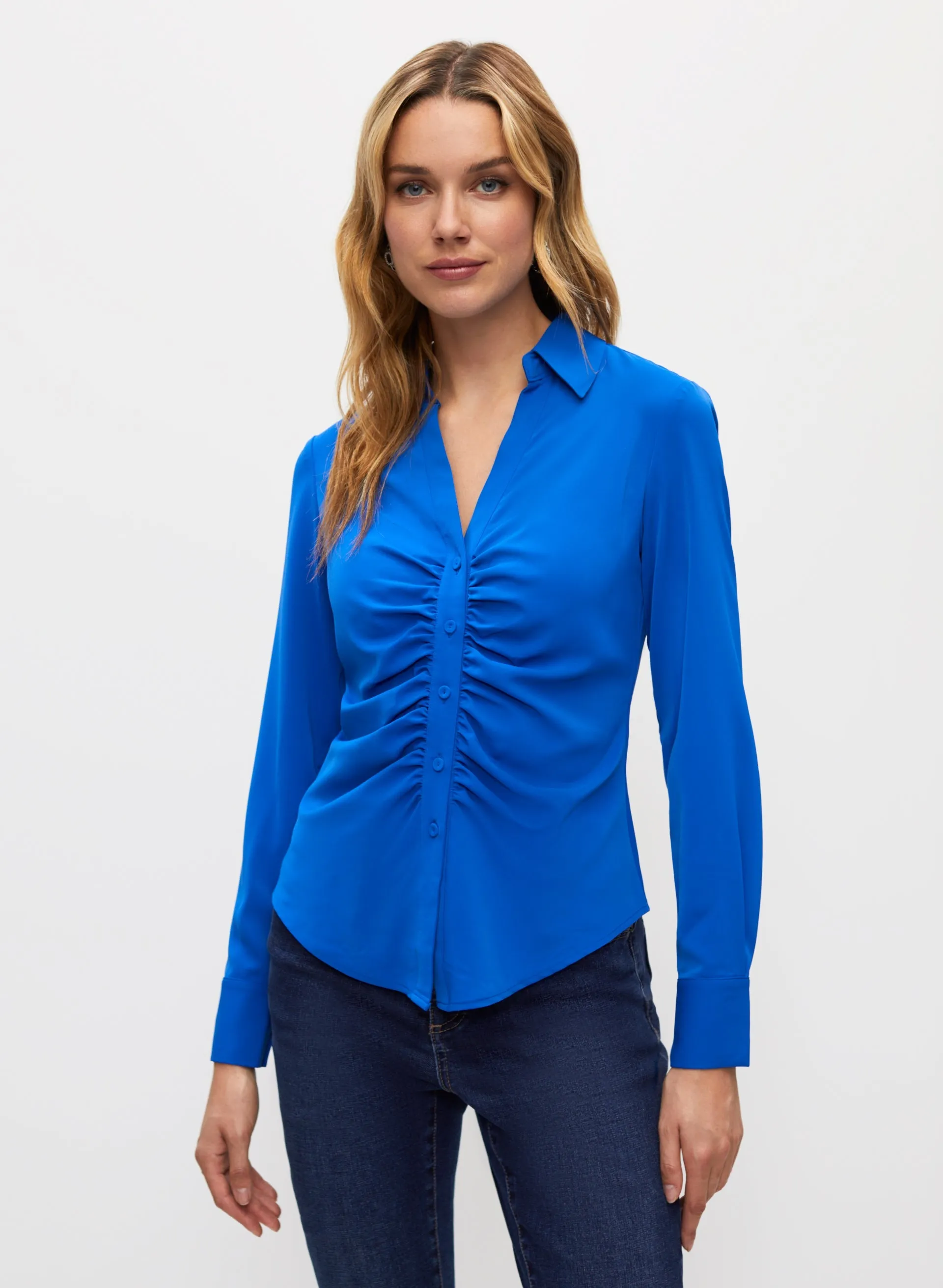 Ruched Satin Blouse sold by Melanie Lyne