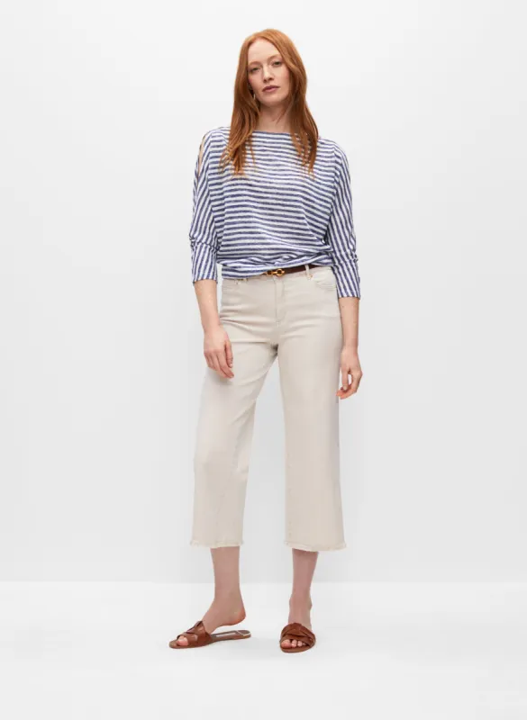 Striped Slit Sleeve Top sold by Melanie Lyne