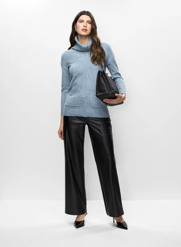 Cowl Neck Sweater & Vegan Leather Pants sold by Melanie Lyne
