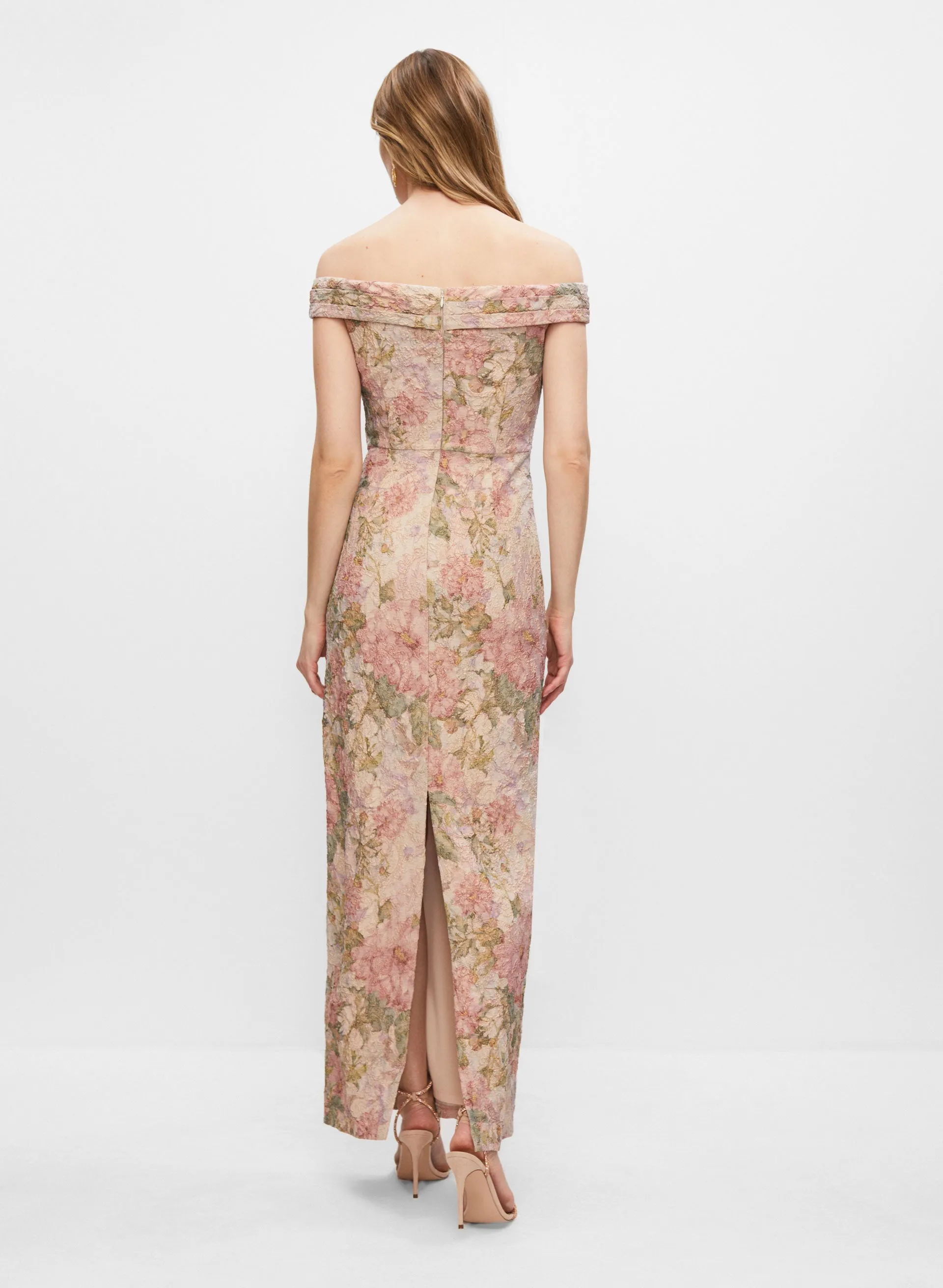 Adrianna Papell - Floral Off-The-Shoulder Gown sold by Melanie Lyne product image thumbnail 4