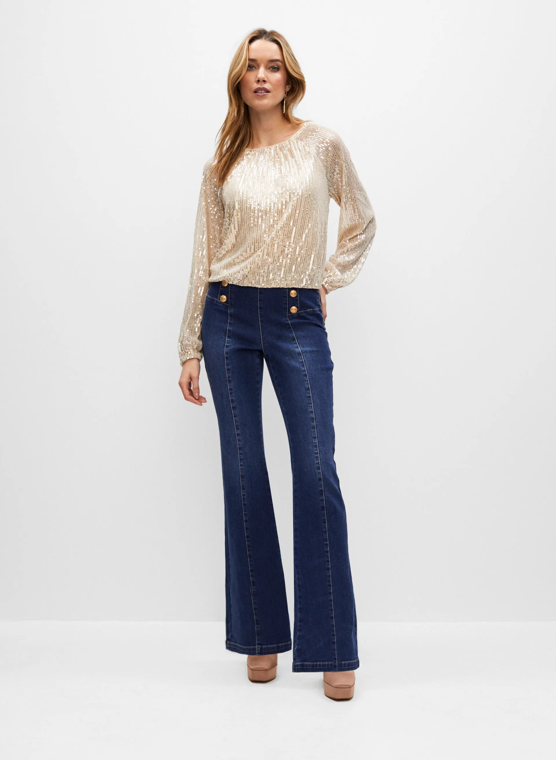 Sequin Puff Sleeve Top sold by Melanie Lyne product image thumbnail 4