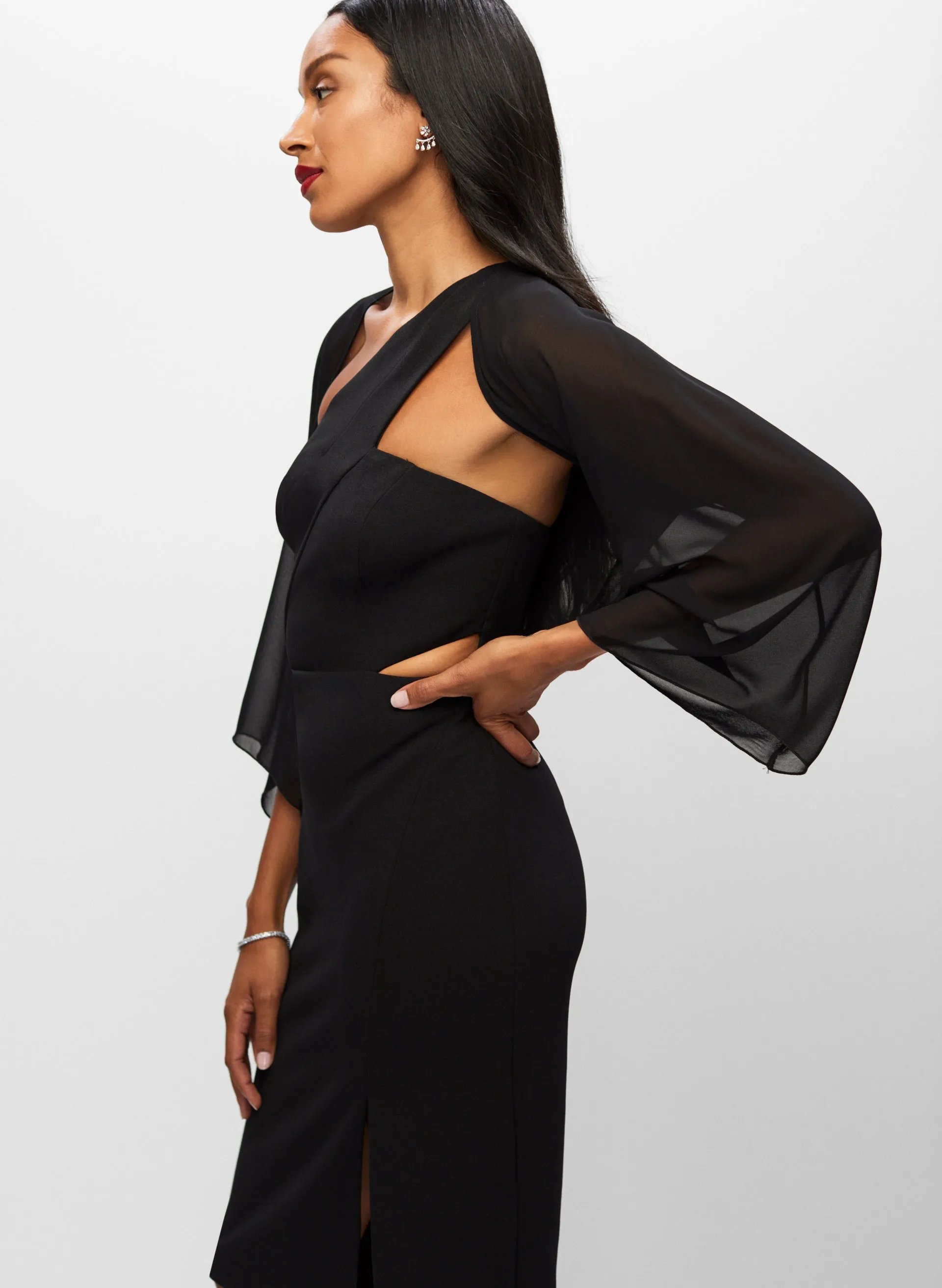 Long Sleeve Chiffon Bolero sold by Melanie Lyne product image thumbnail 5