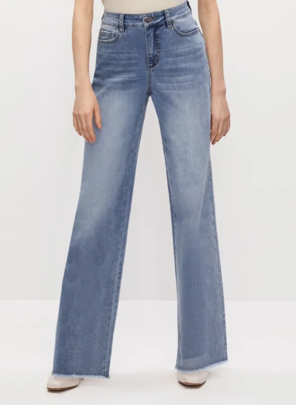 Wide Leg Distressed Detail Jeans sold by Melanie Lyne