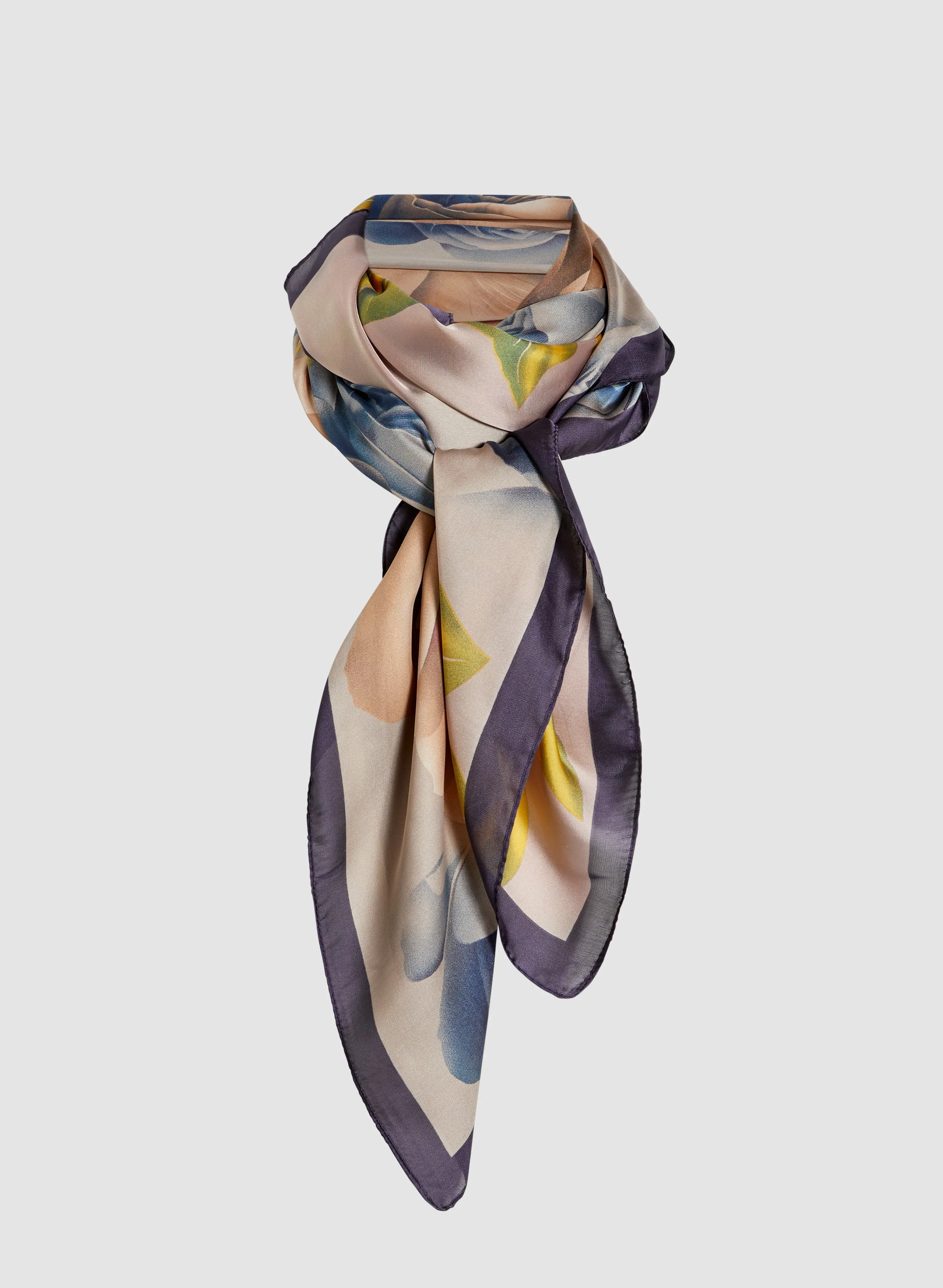 Floral & Leaf Print Square Scarf sold by Melanie Lyne