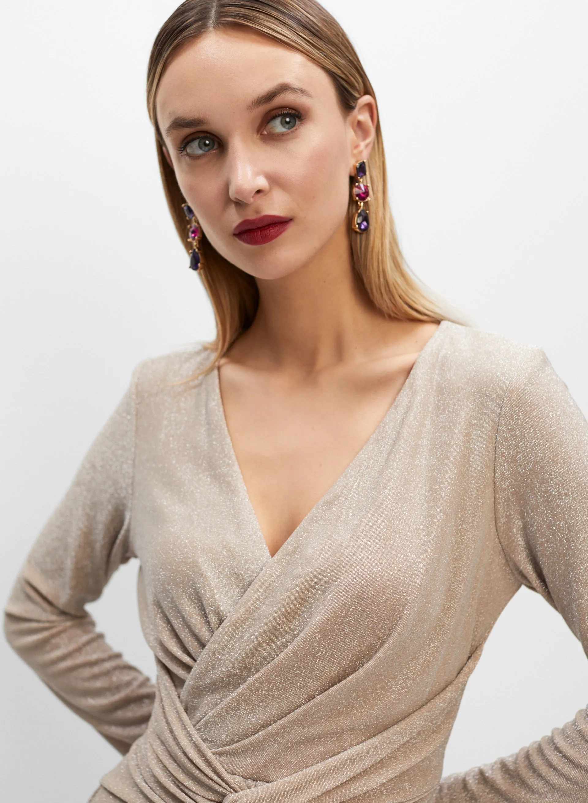 Joseph Ribkoff - V-Neck Wrap Dress sold by Melanie Lyne product image thumbnail 3