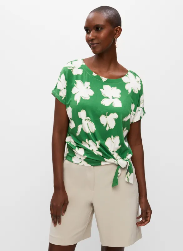 Floral Tie Detail Tee sold by Melanie Lyne