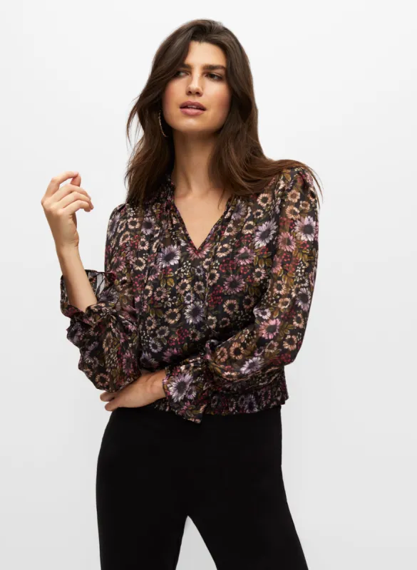 Floral Print Smocked Blouse sold by Melanie Lyne