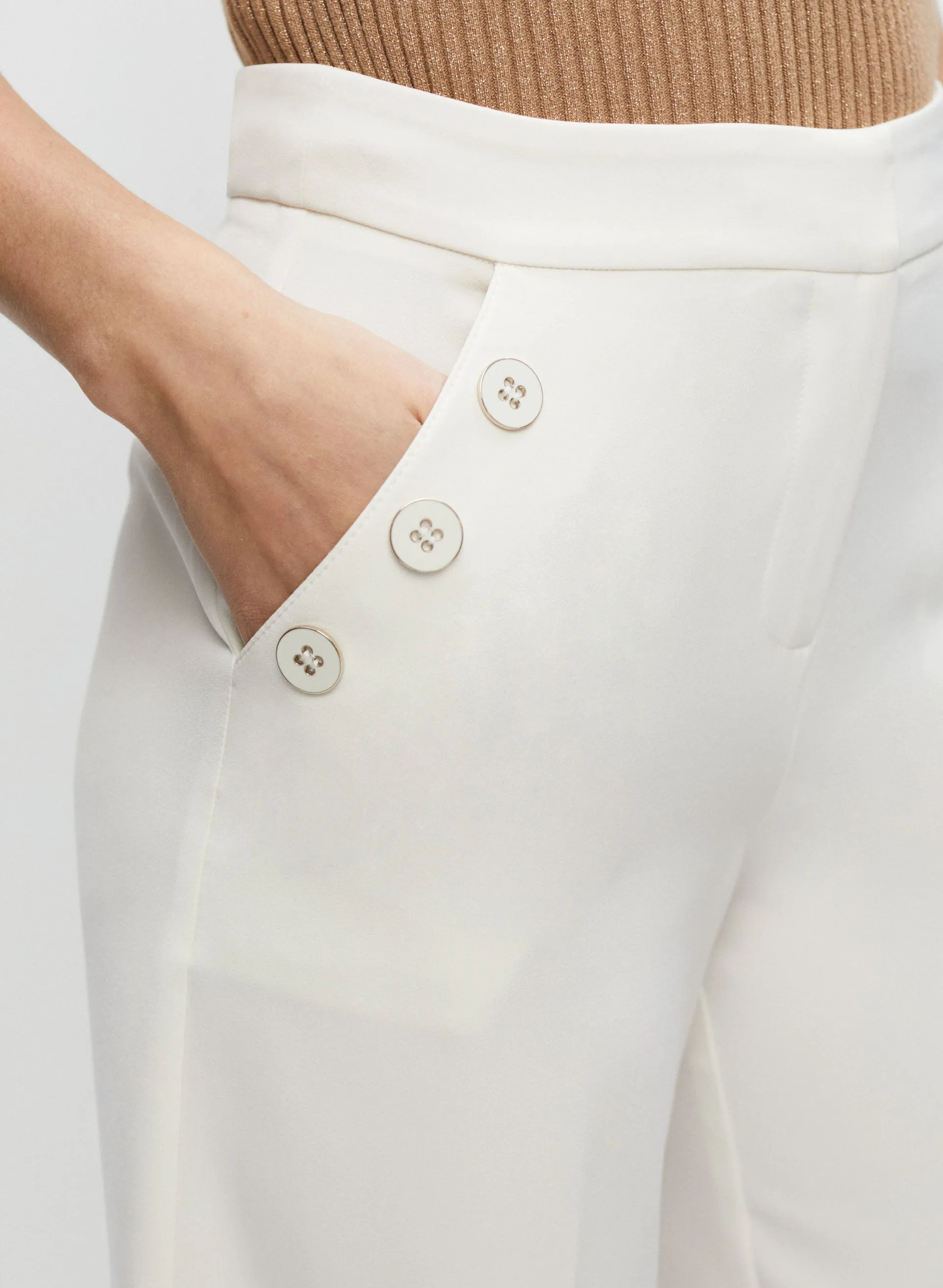Button Detail Culotte Pants sold by Melanie Lyne product image thumbnail 4