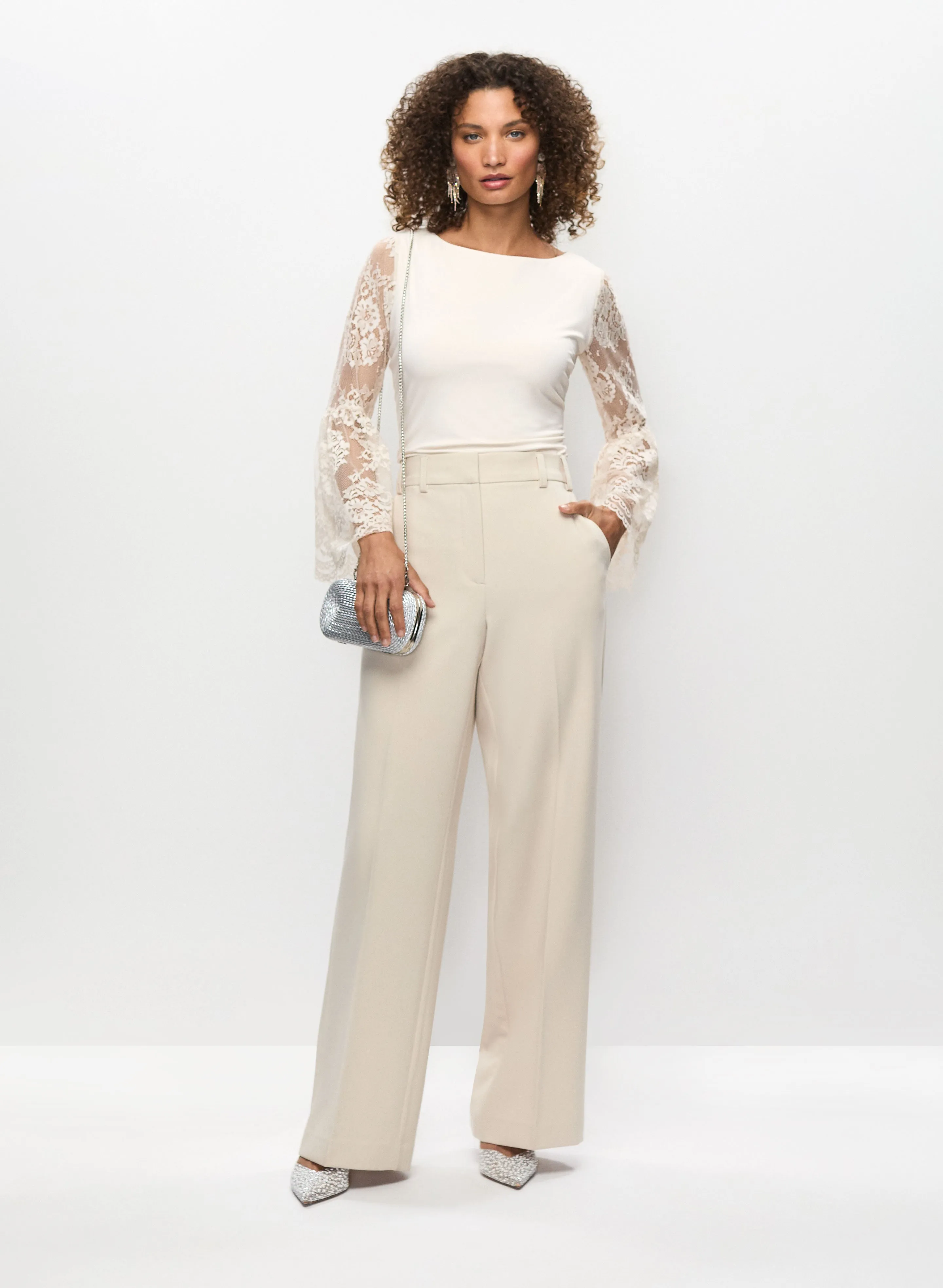 Lace Sleeve Top & Wide Leg Pants sold by Melanie Lyne