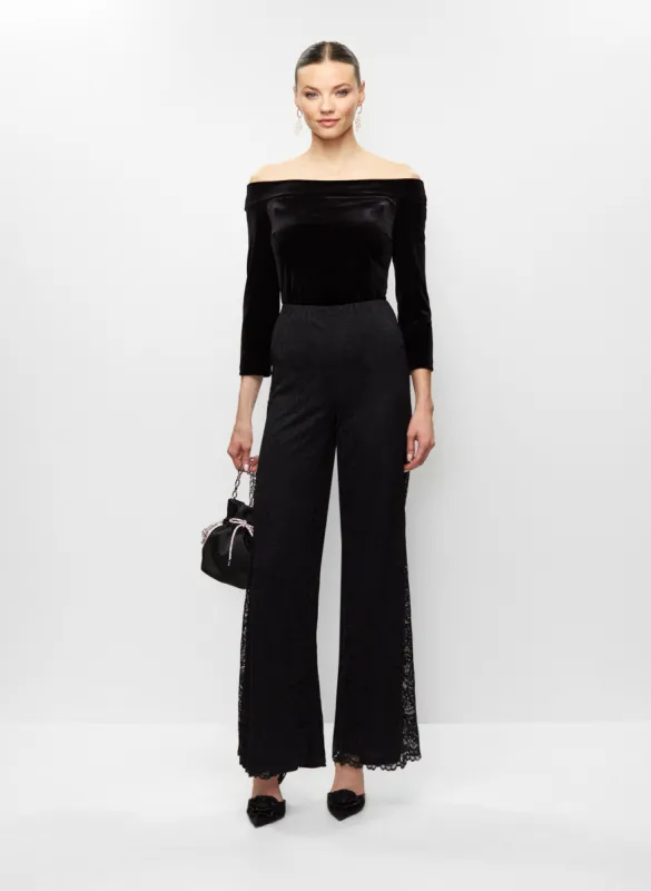 Velvet Top & Lace Trim Pants sold by Melanie Lyne