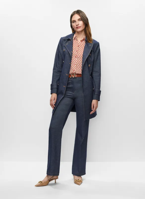 Denim Trench & Flare Leg Pants sold by Melanie Lyne