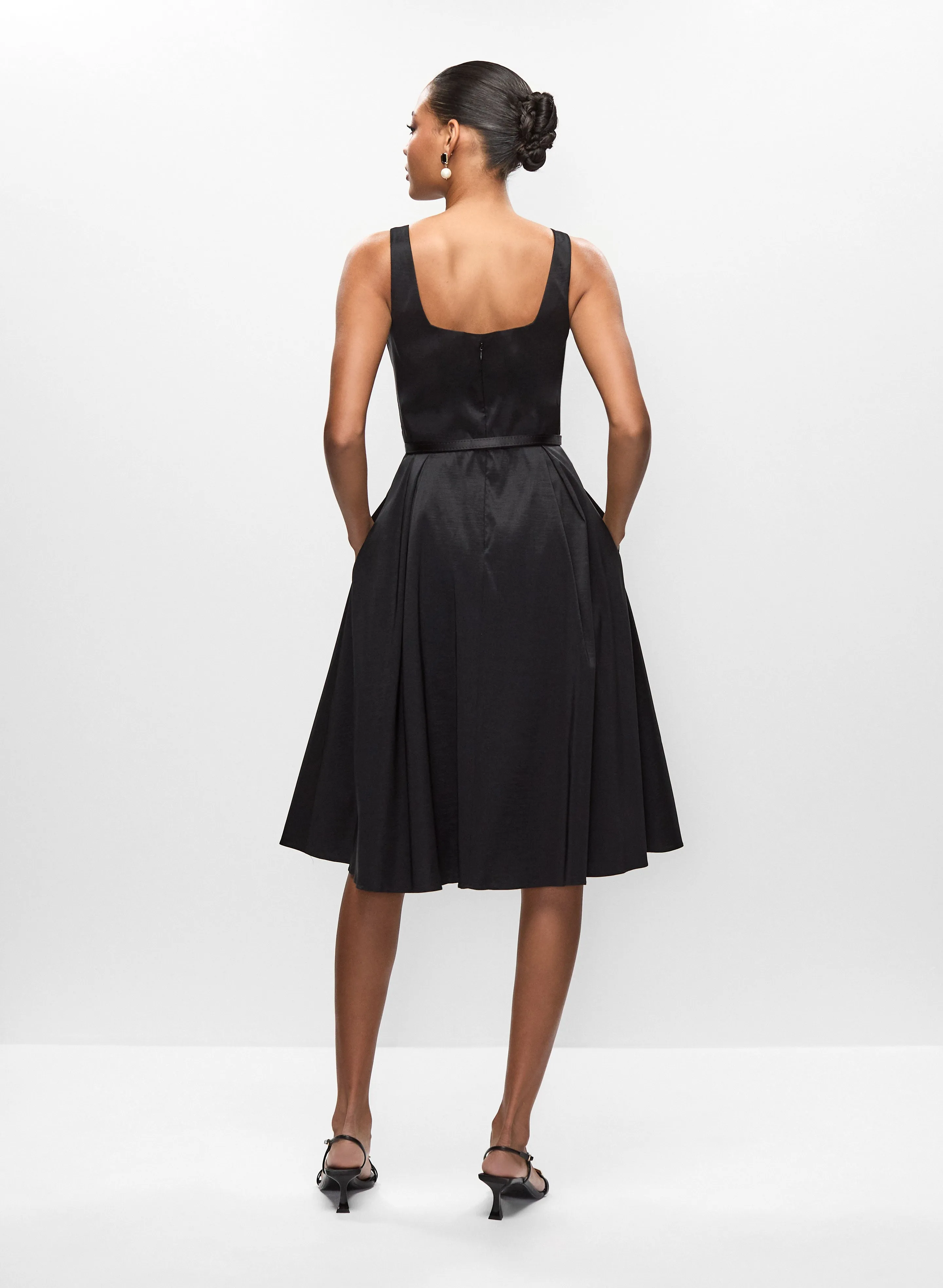 Square Neck Taffeta Dress sold by Melanie Lyne product image thumbnail 4