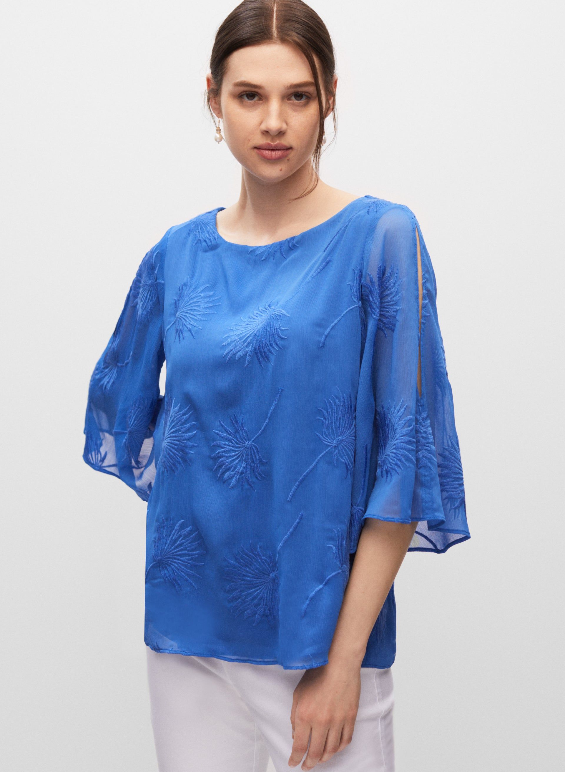 Embroidered Floral Detail Top sold by Melanie Lyne