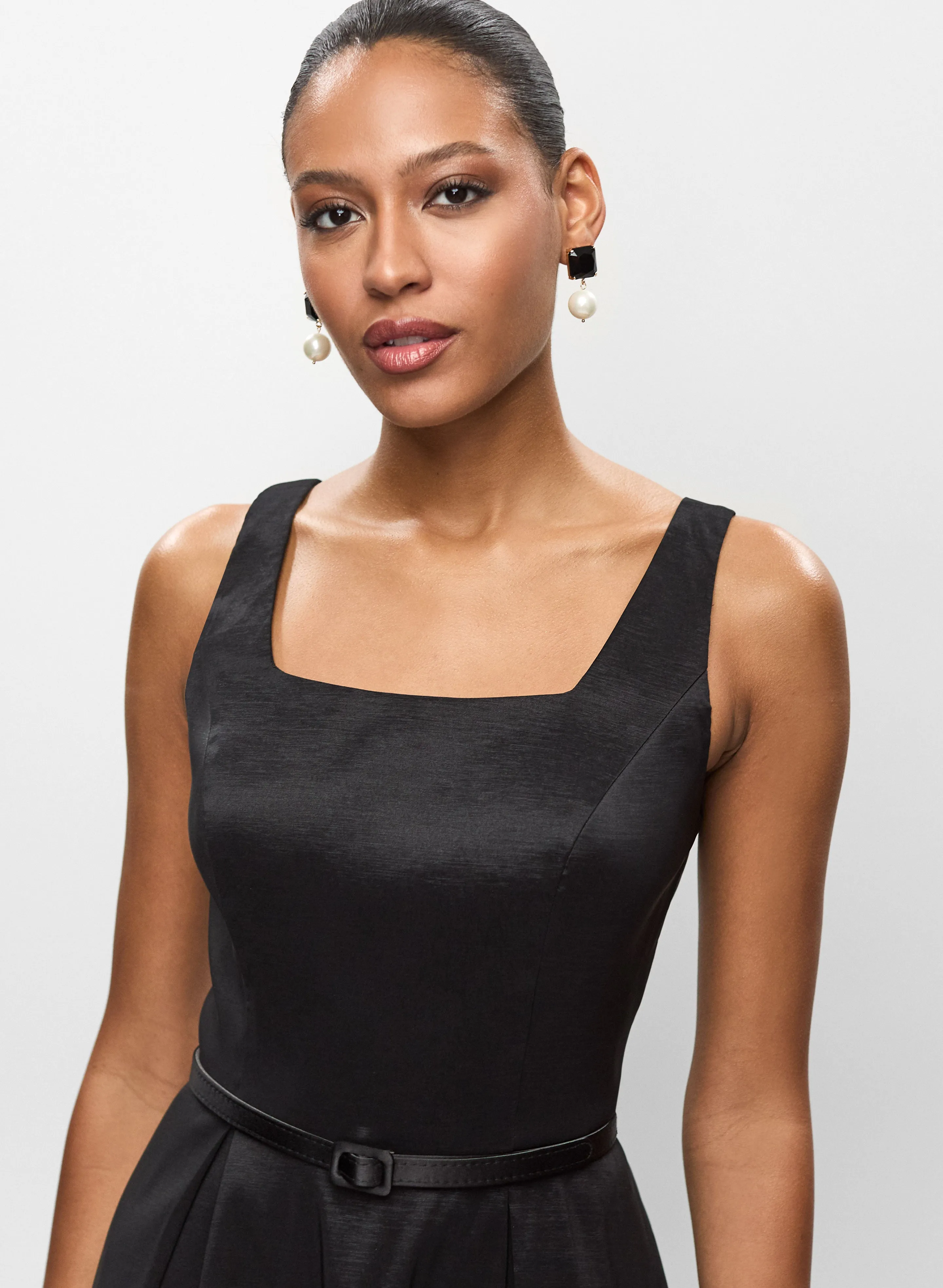 Square Neck Taffeta Dress sold by Melanie Lyne product image thumbnail 5