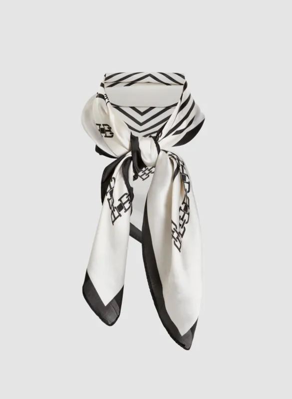 Stripe & Chain Link Print Square Scarf sold by Melanie Lyne