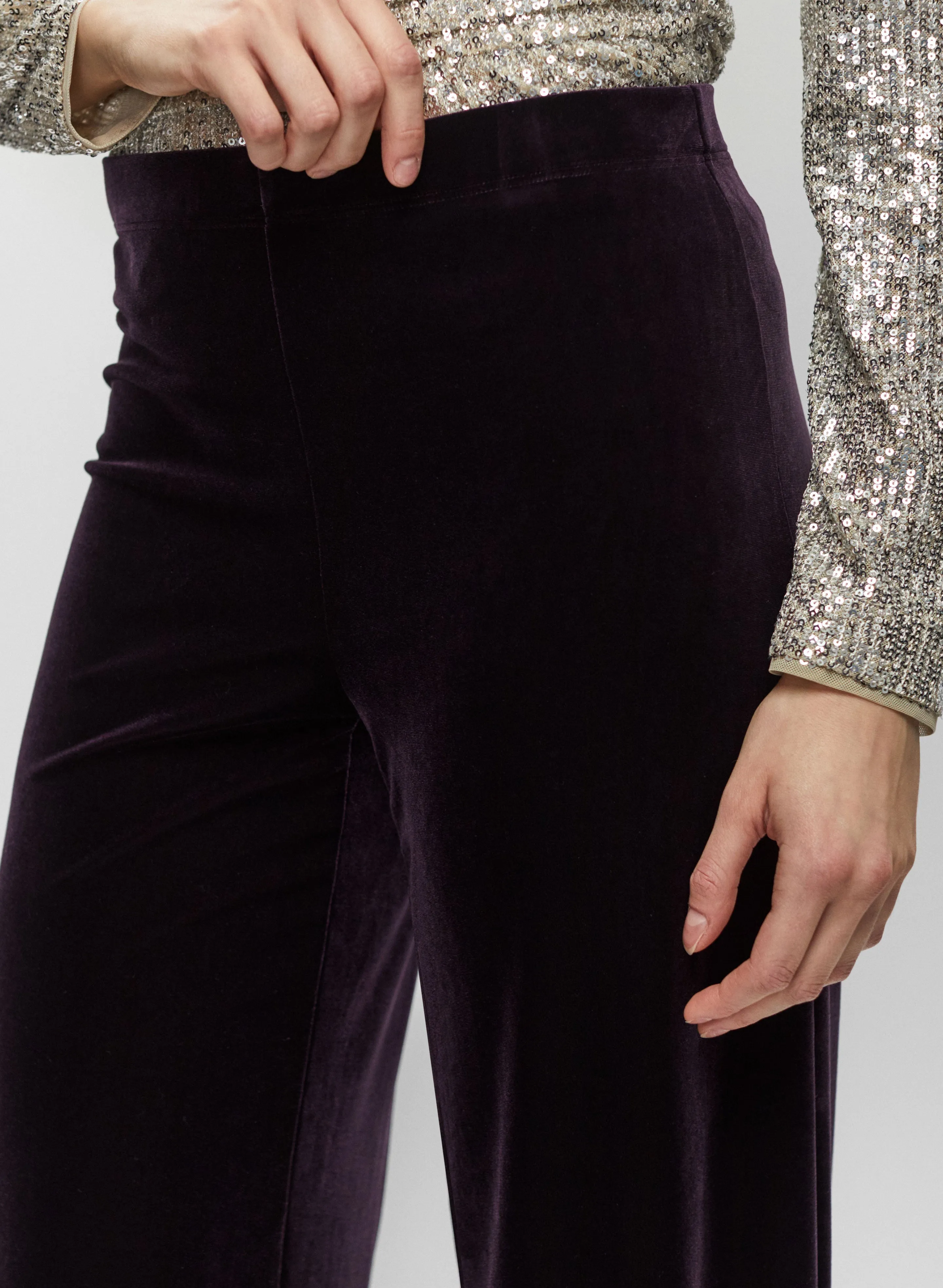 Velour Wide Leg Pull-On Pants sold by Melanie Lyne product image thumbnail 4
