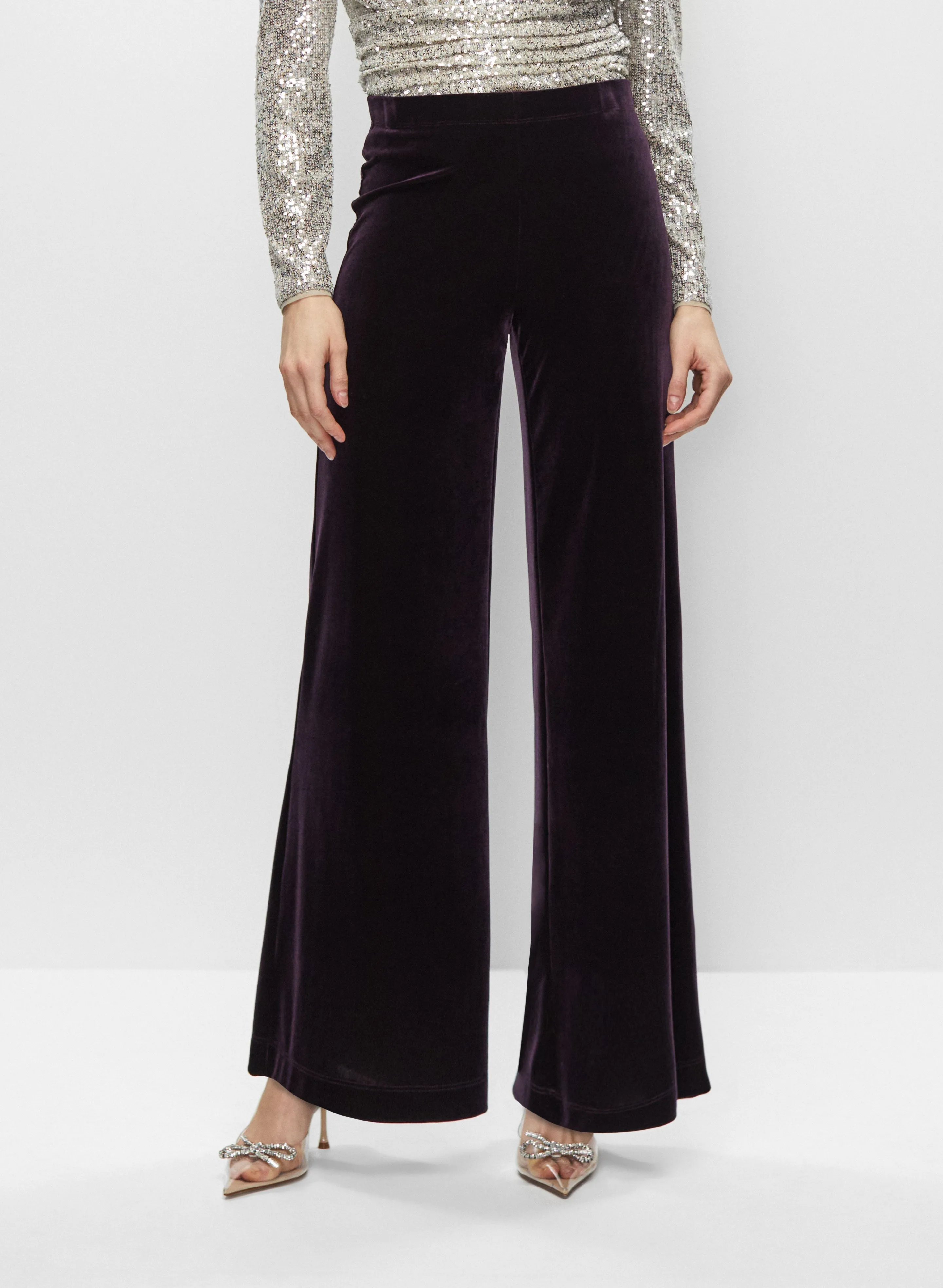 Velour Wide Leg Pull-On Pants sold by Melanie Lyne