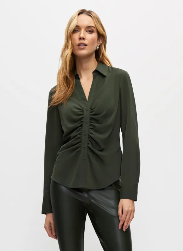 Ruched Satin Blouse sold by Melanie Lyne