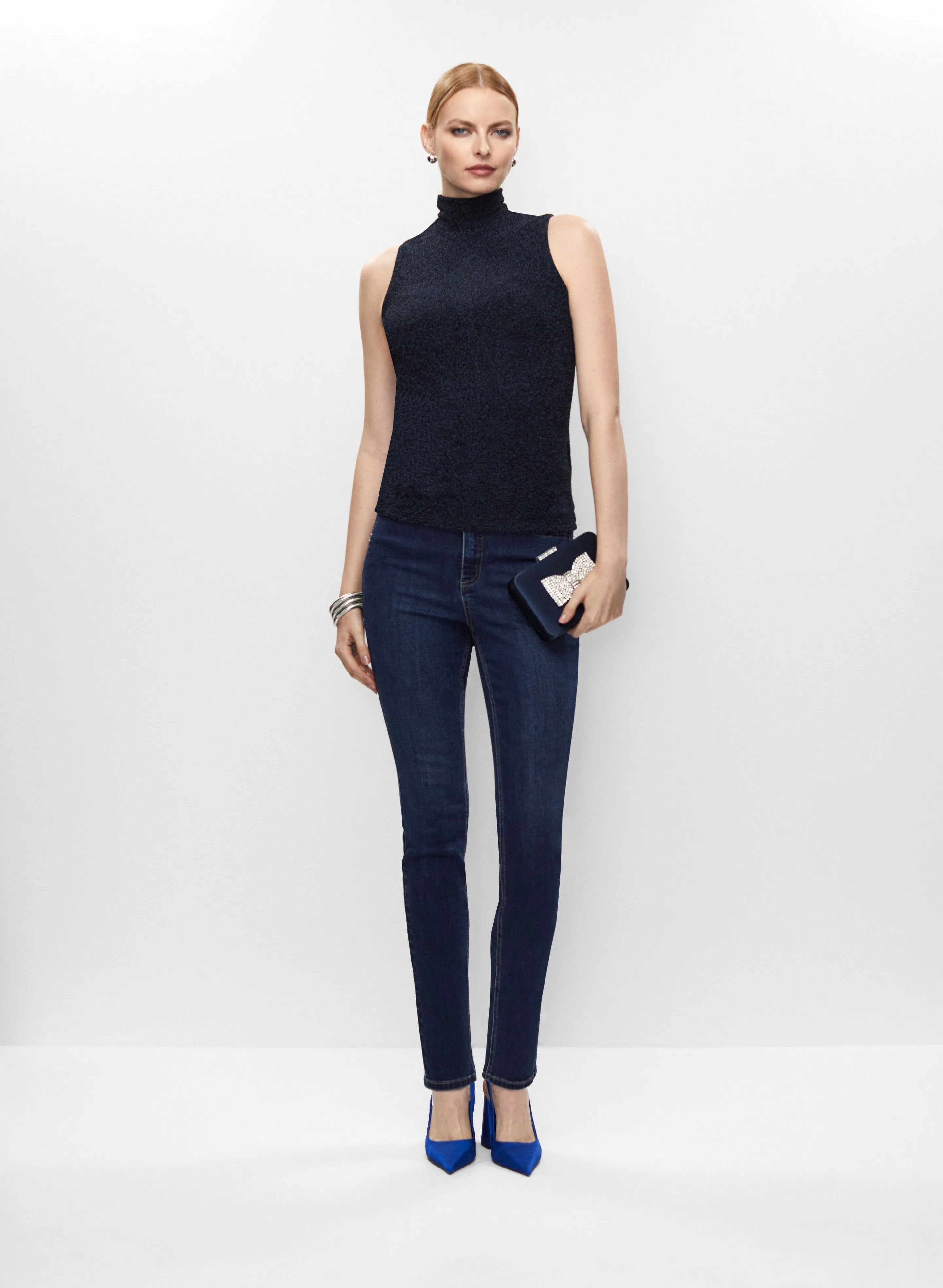 Glitter Top & Straight Leg Jeans sold by Melanie Lyne