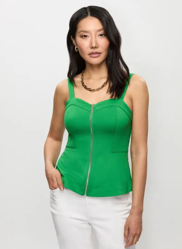 Sleeveless Zip-Front Top sold by Melanie Lyne
