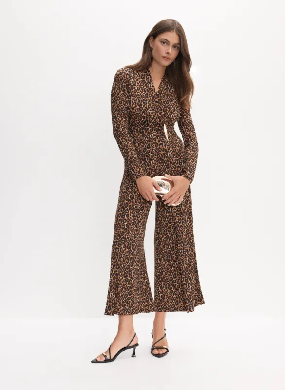 Joseph Ribkoff - Leopard Print Faux Wrap Jumpsuit sold by Melanie Lyne