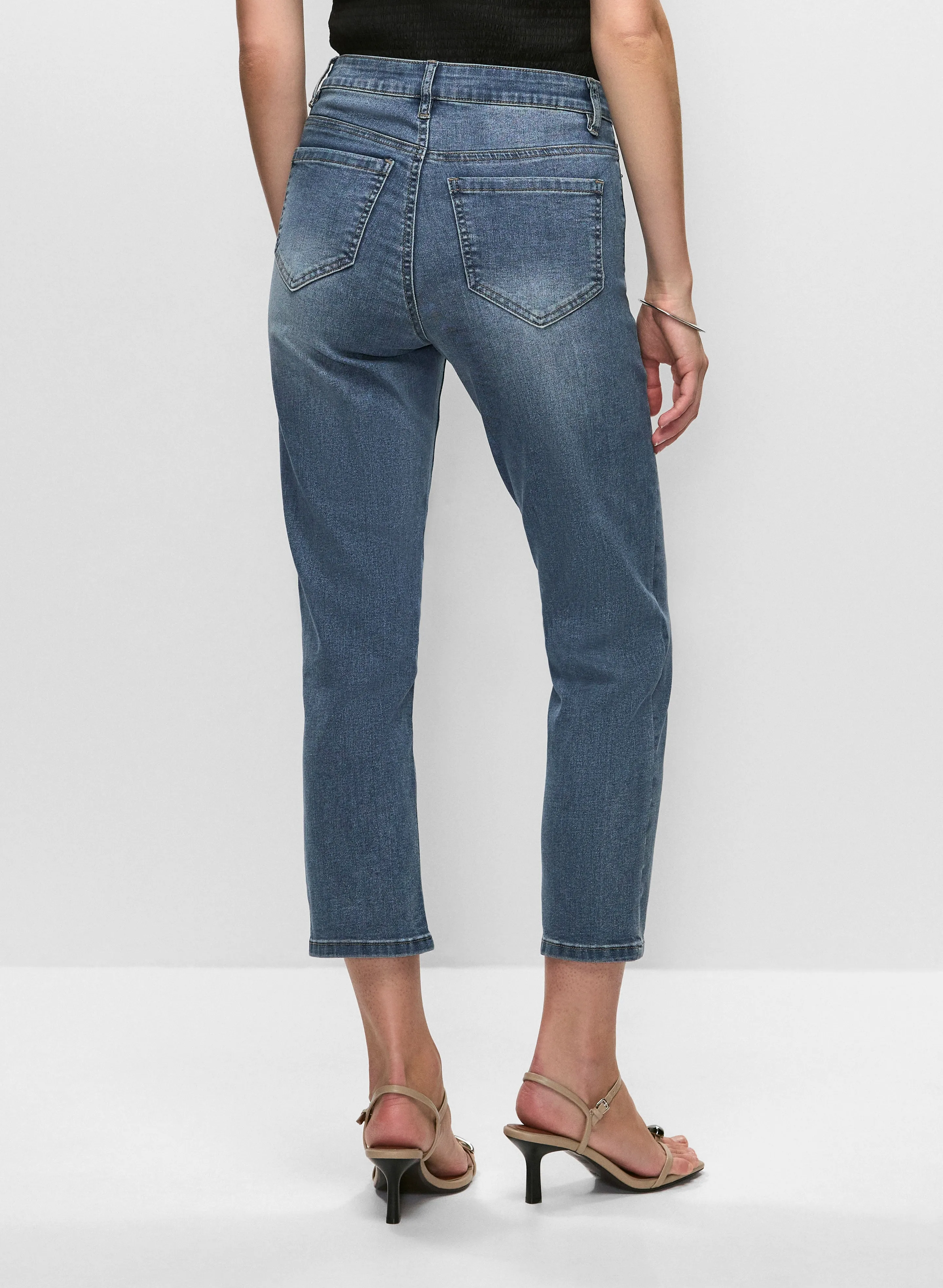 Cropped Slit-Hem Jeans sold by Melanie Lyne product image thumbnail 3