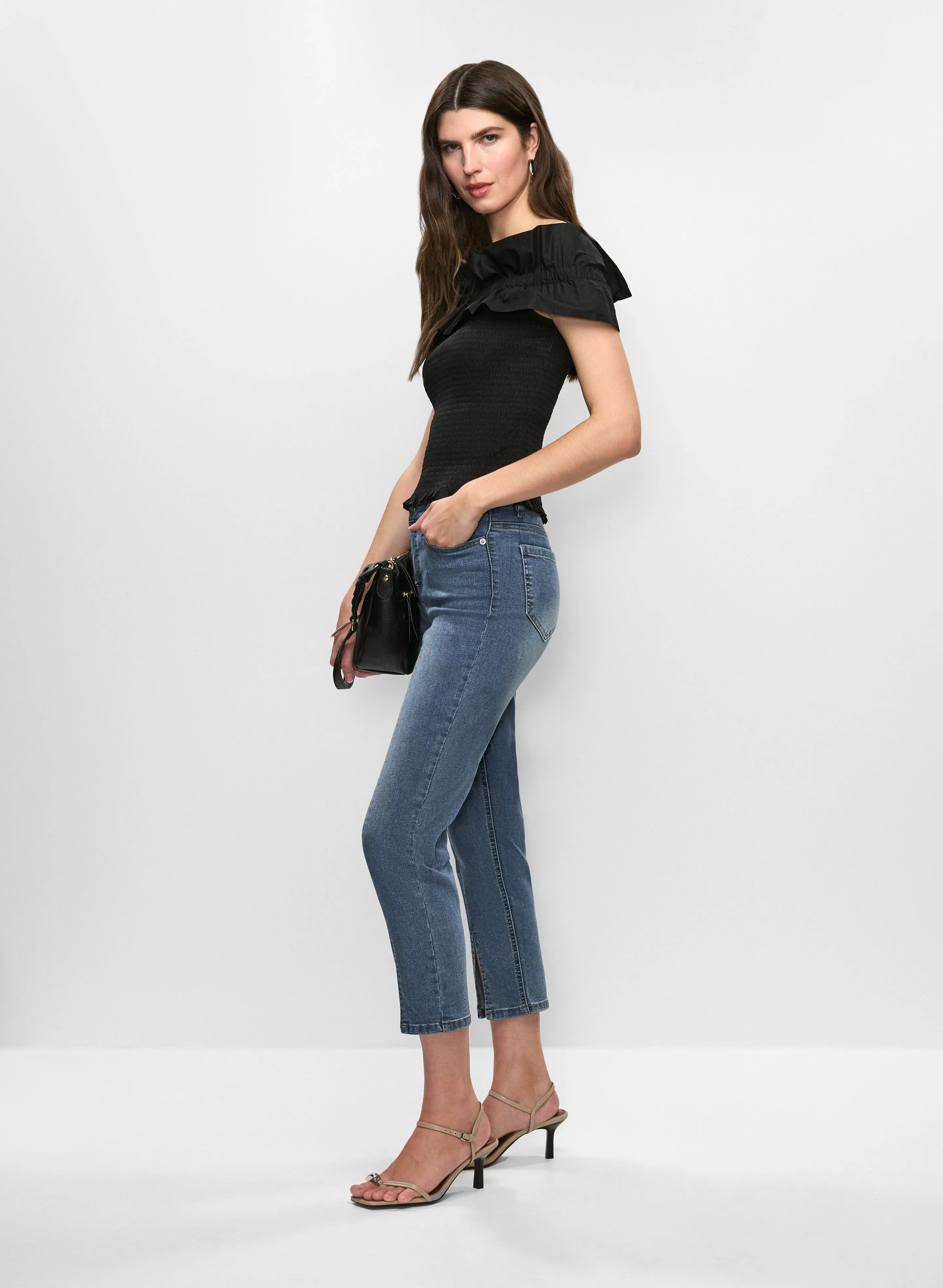 Cropped Slit-Hem Jeans sold by Melanie Lyne product image thumbnail 2