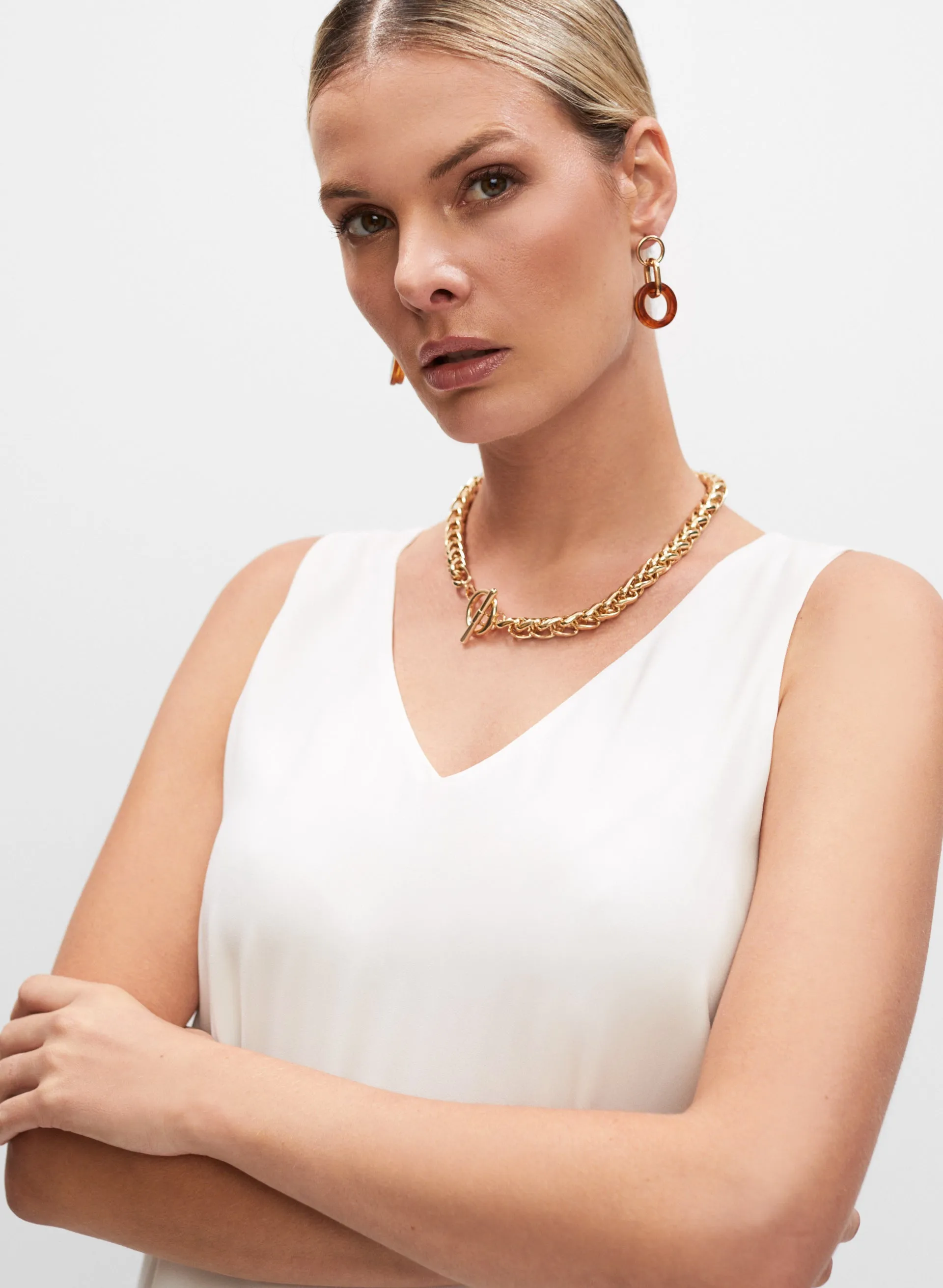 Sleeveless V-Neck Blouse sold by Melanie Lyne product image thumbnail 2