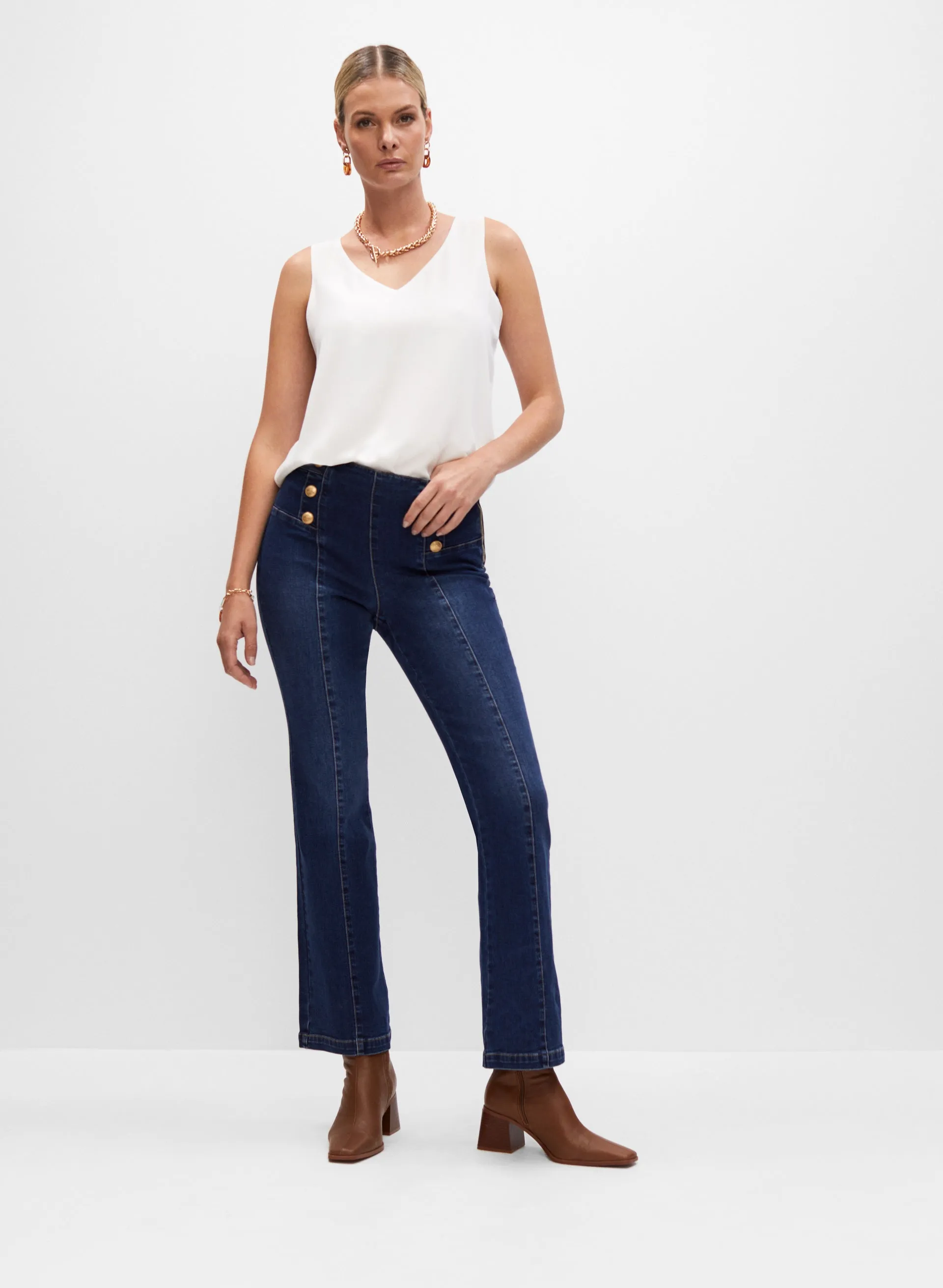 Sleeveless V-Neck Blouse sold by Melanie Lyne product image thumbnail 3