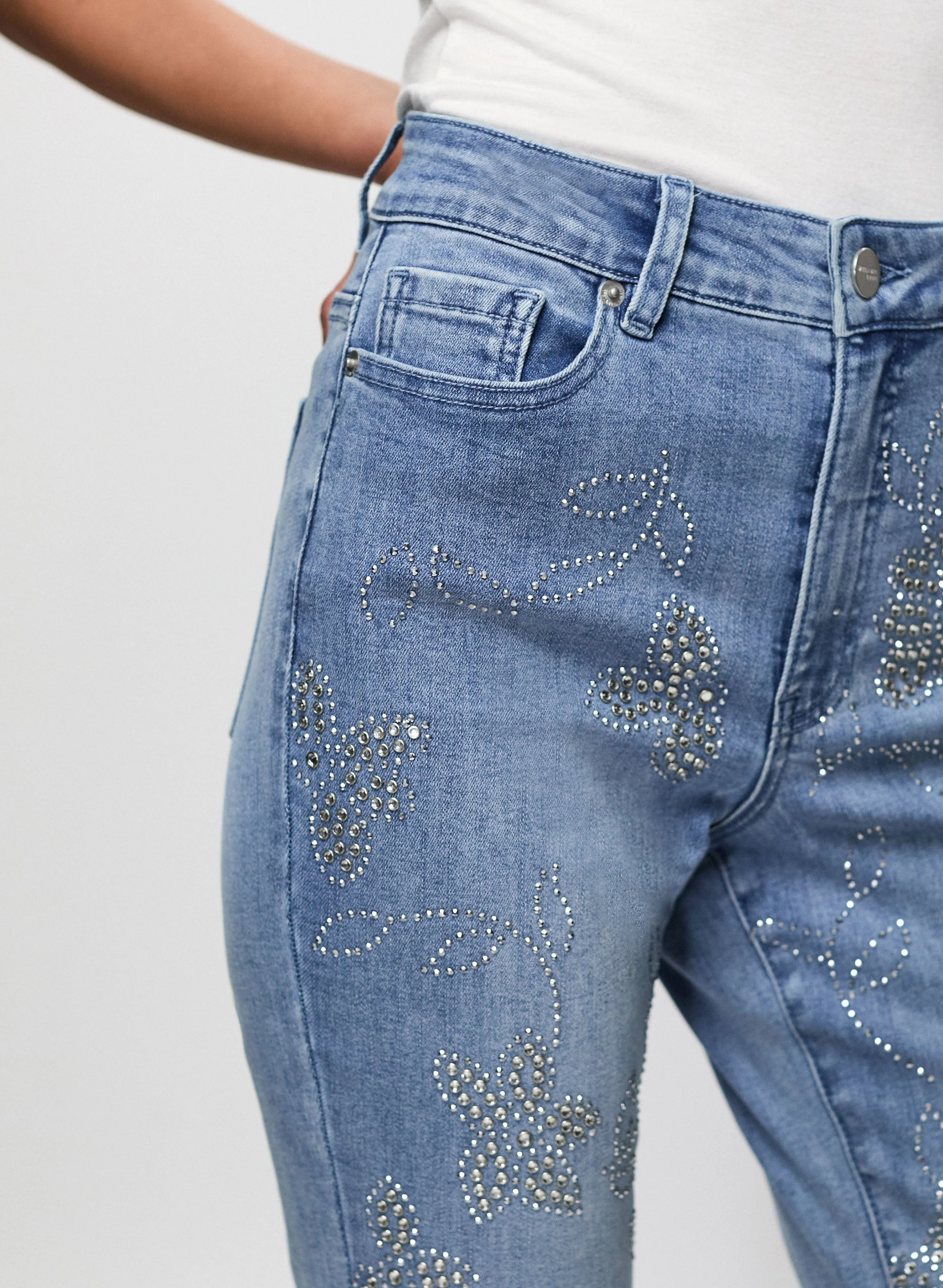 Floral Stud Embellished Jeans sold by Melanie Lyne product image thumbnail 5