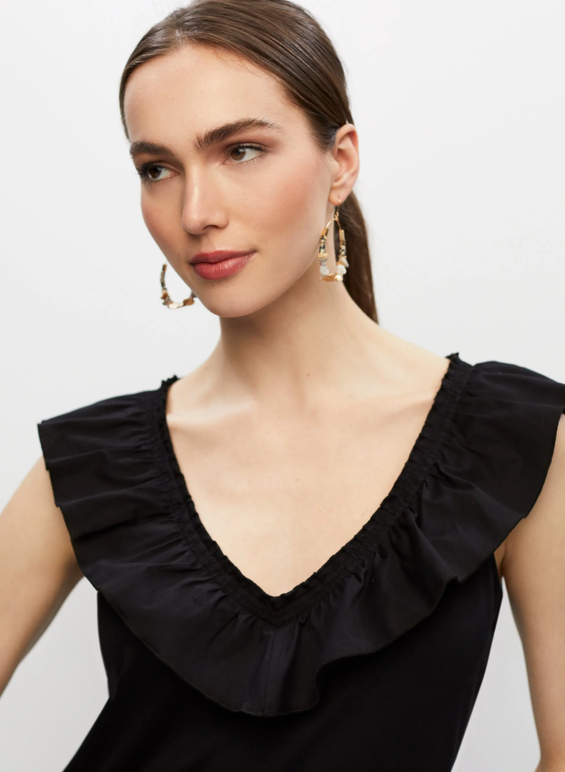 Ruffled V-Neck Top sold by Melanie Lyne product image thumbnail 3
