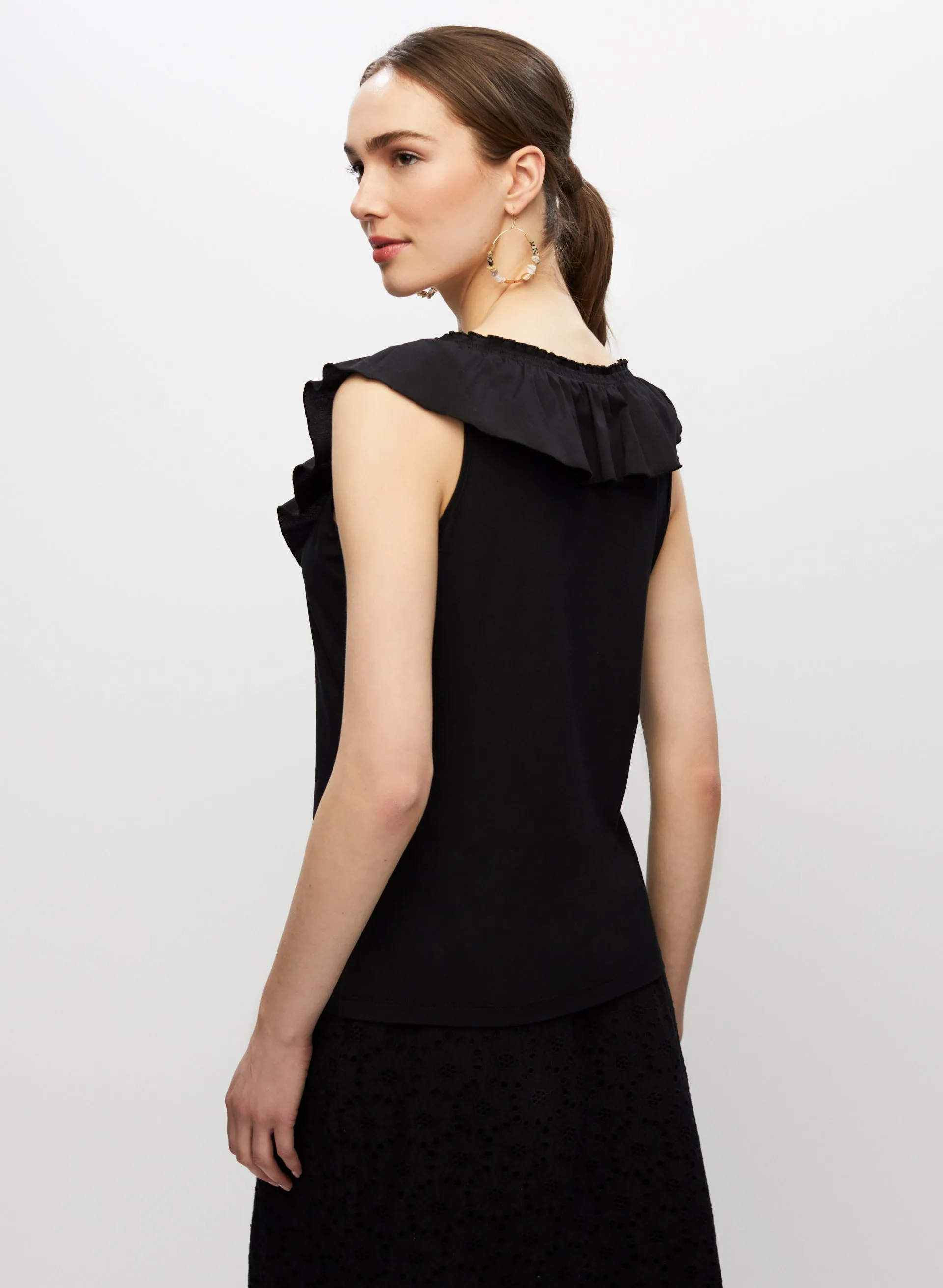Ruffled V-Neck Top sold by Melanie Lyne product image thumbnail 2