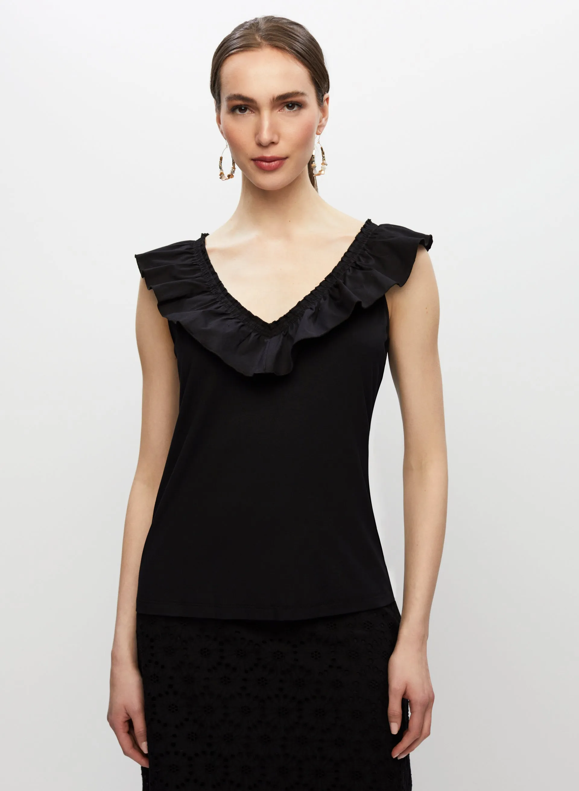 Ruffled V-Neck Top sold by Melanie Lyne product image thumbnail 5