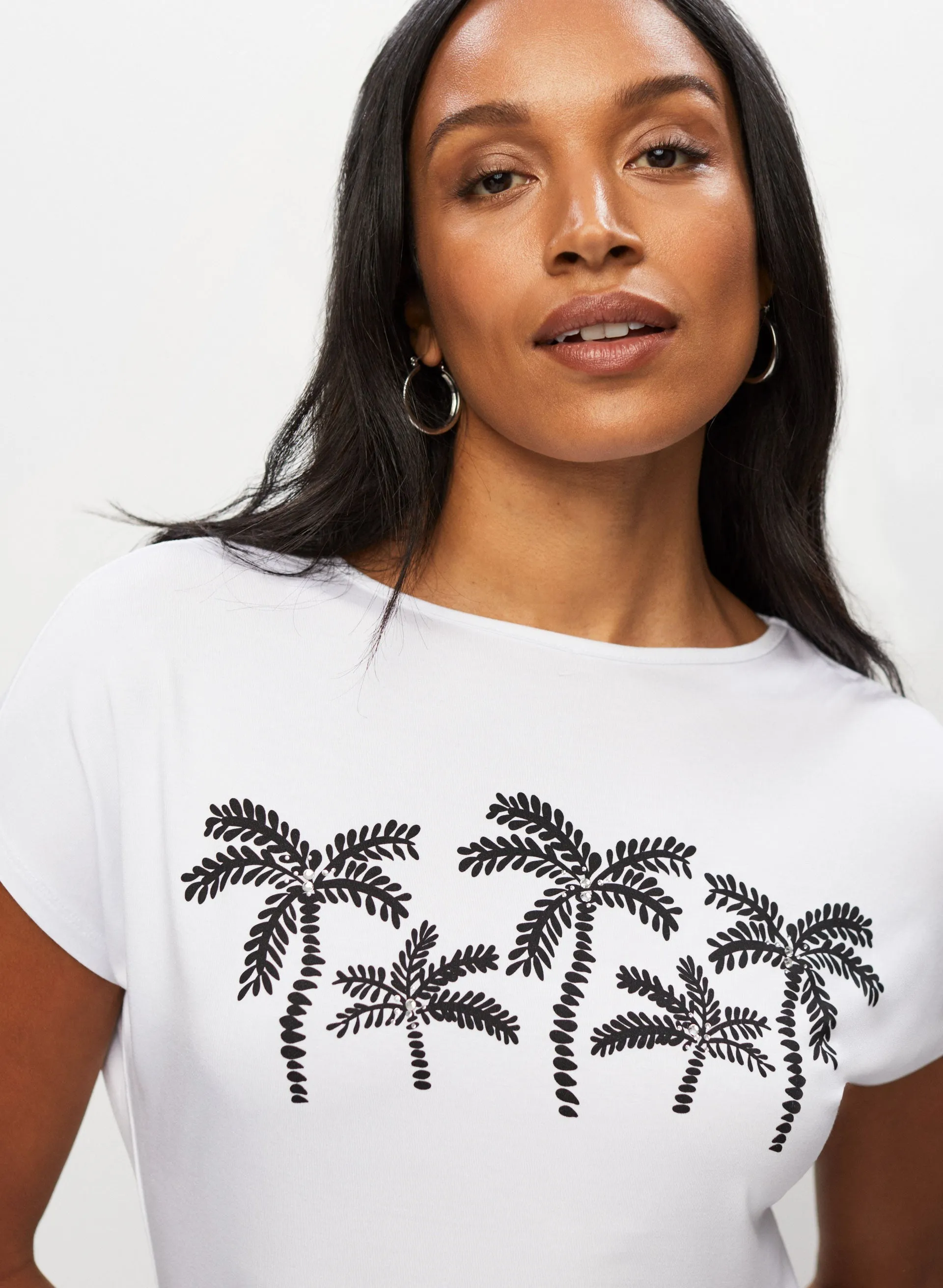 Palm Tree Print Tee sold by Melanie Lyne product image thumbnail 5