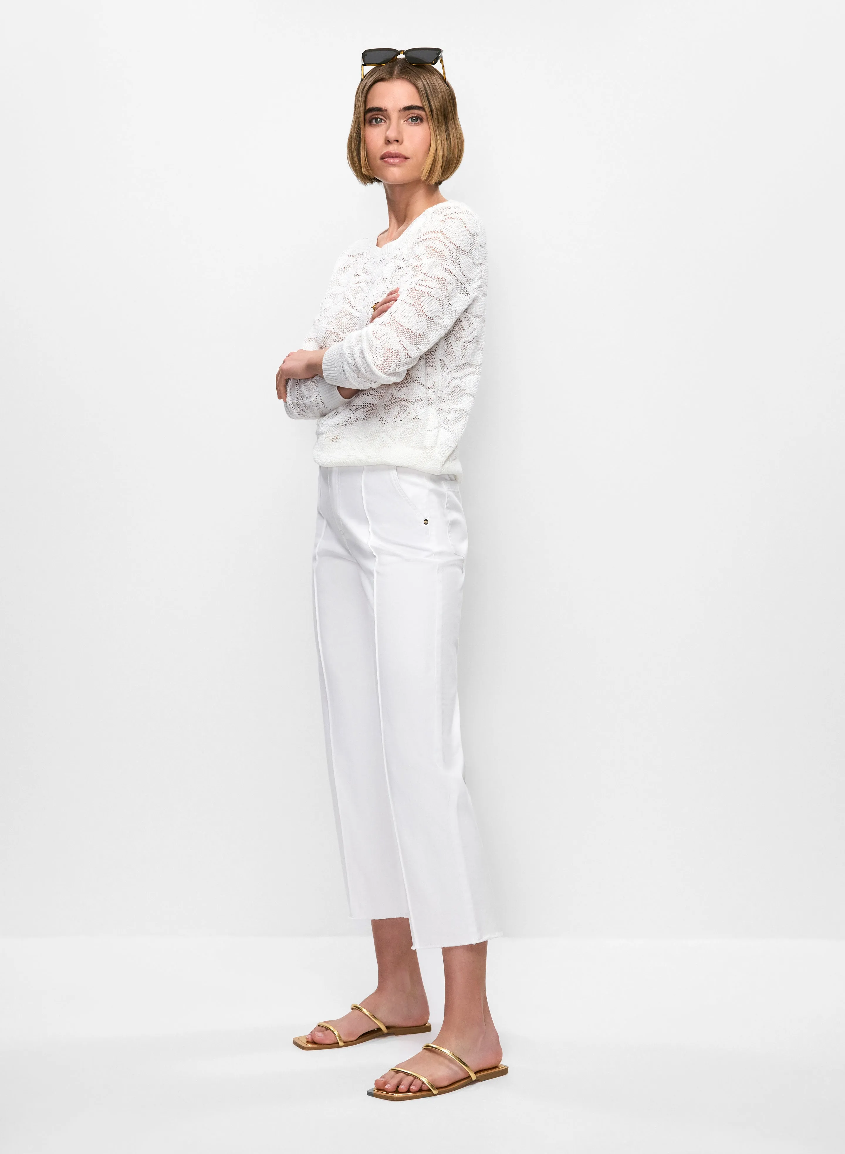 Straight Leg Denim Capris sold by Melanie Lyne product image thumbnail 4