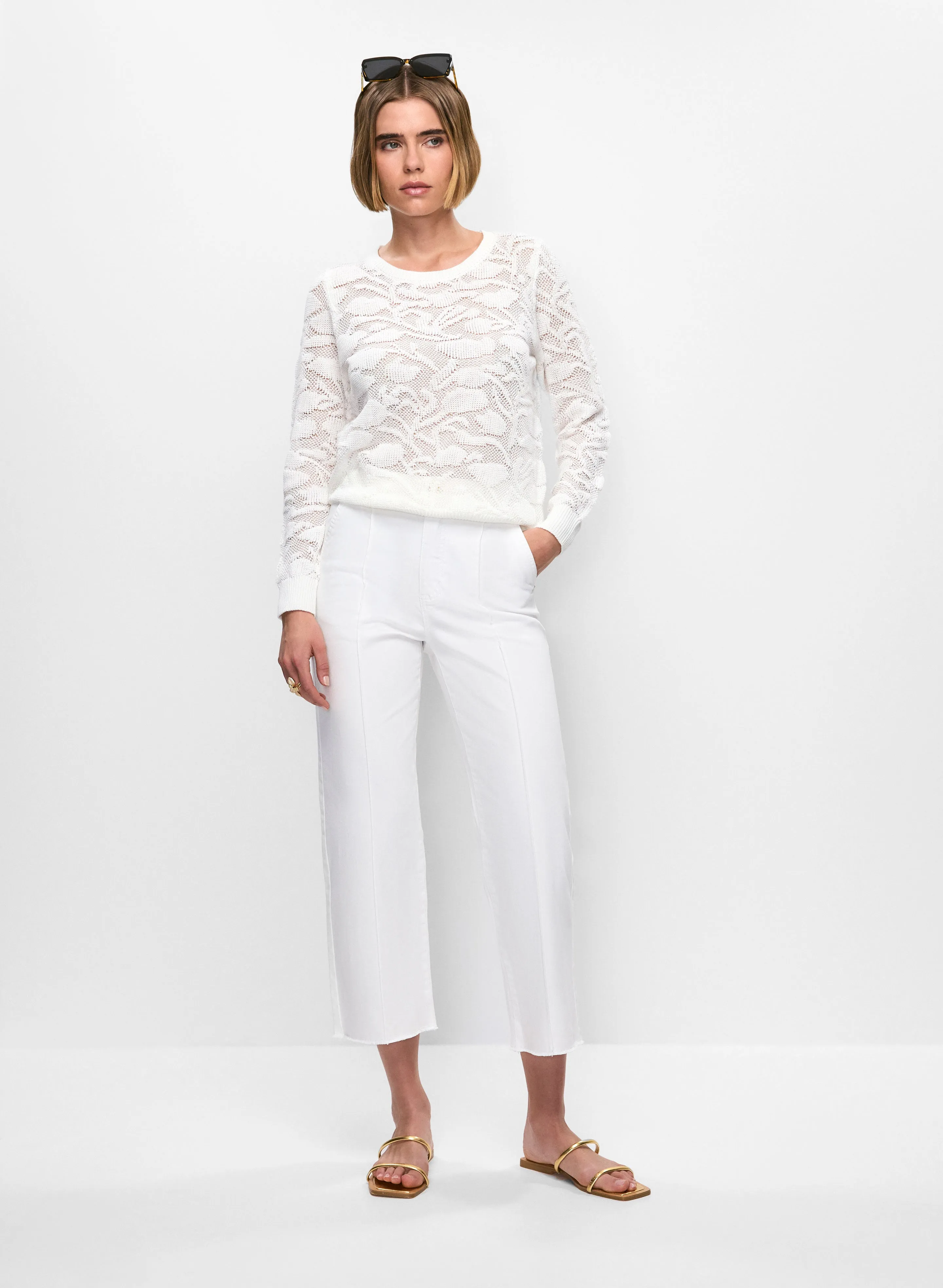 Straight Leg Denim Capris sold by Melanie Lyne product image thumbnail 3