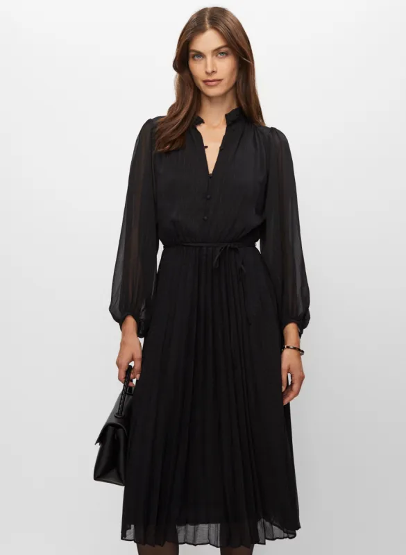 Pleated Balloon Sleeve Dress sold by Melanie Lyne