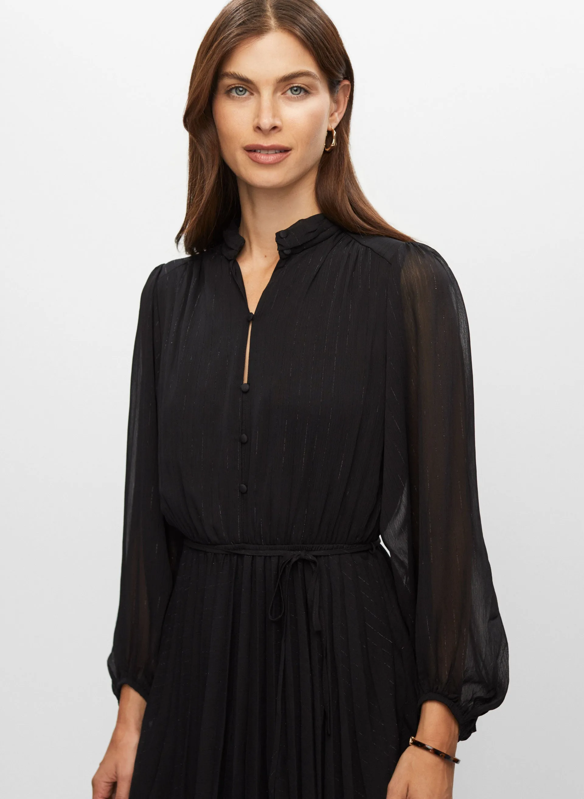 Pleated Balloon Sleeve Dress sold by Melanie Lyne product image thumbnail 2