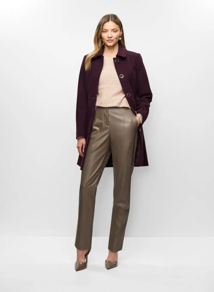 Wool-Blend Coat & Vegan Leather Pants sold by Melanie Lyne