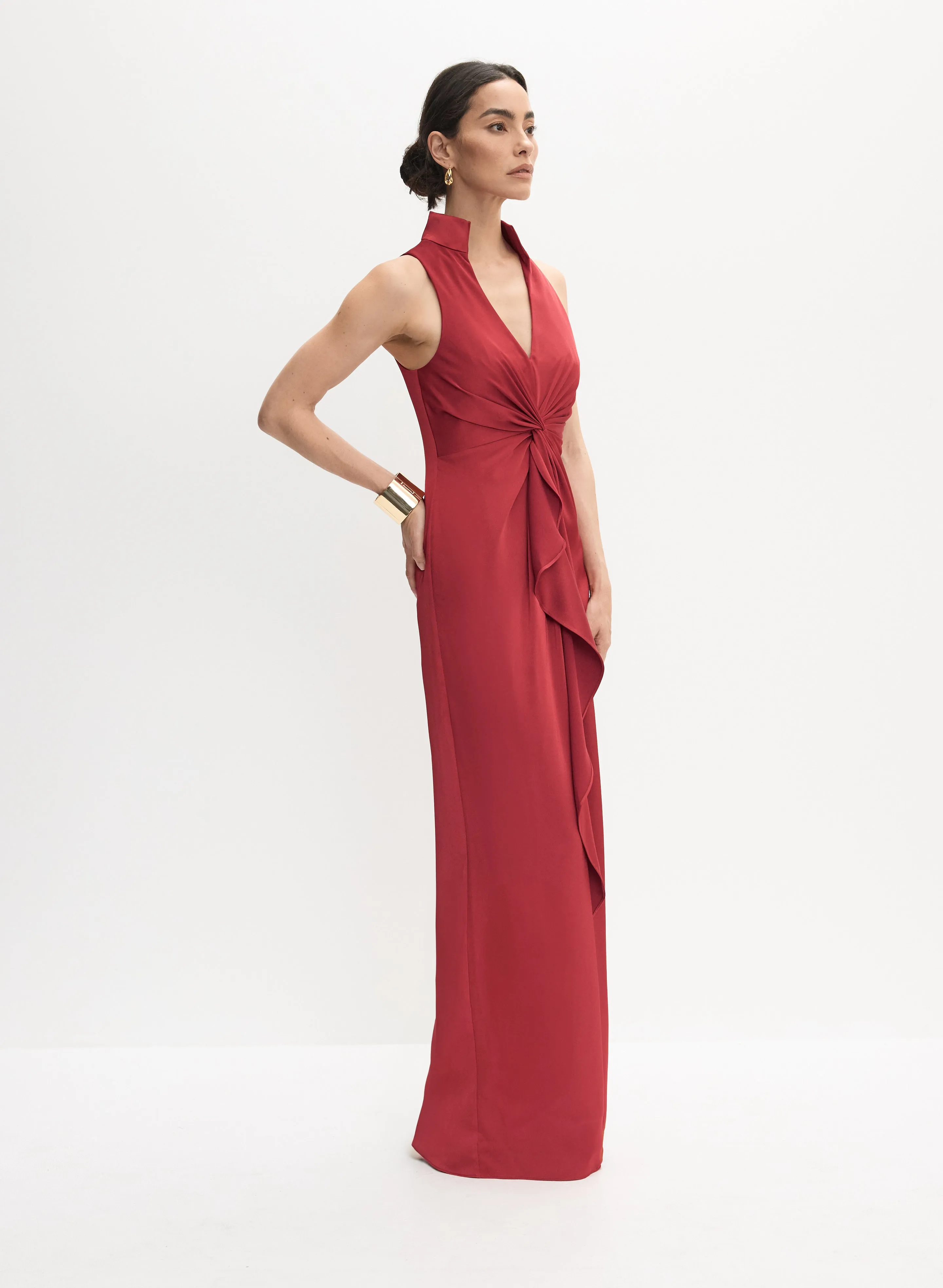 Knotted Waist Satin Dress sold by Melanie Lyne product image thumbnail 3
