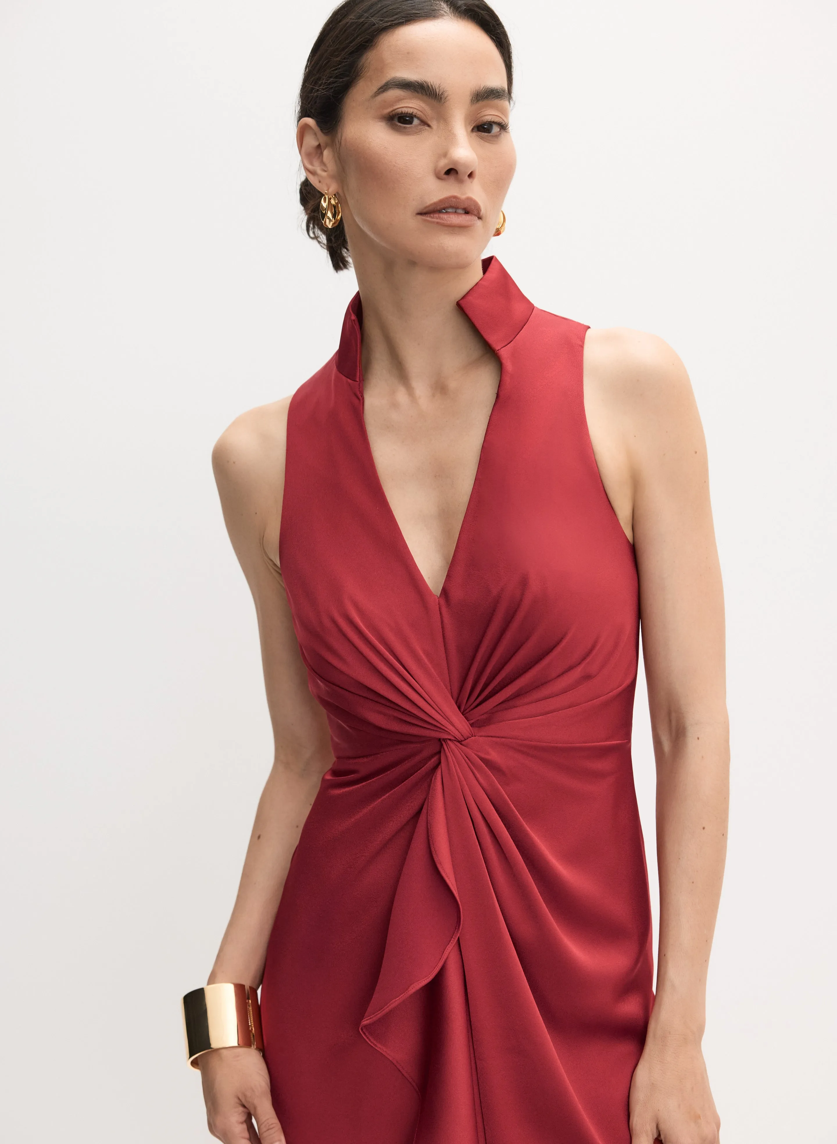 Knotted Waist Satin Dress sold by Melanie Lyne product image thumbnail 2