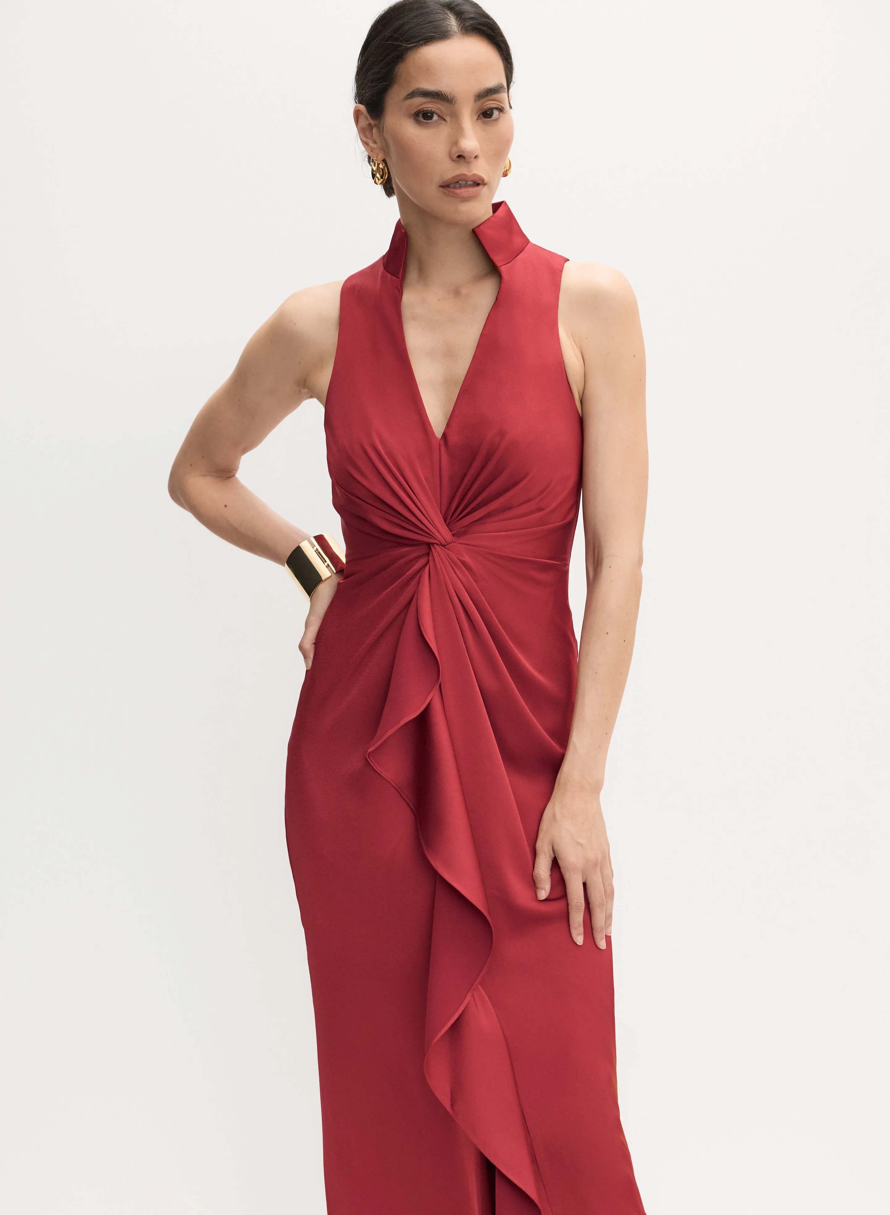 Knotted Waist Satin Dress sold by Melanie Lyne product image thumbnail 5
