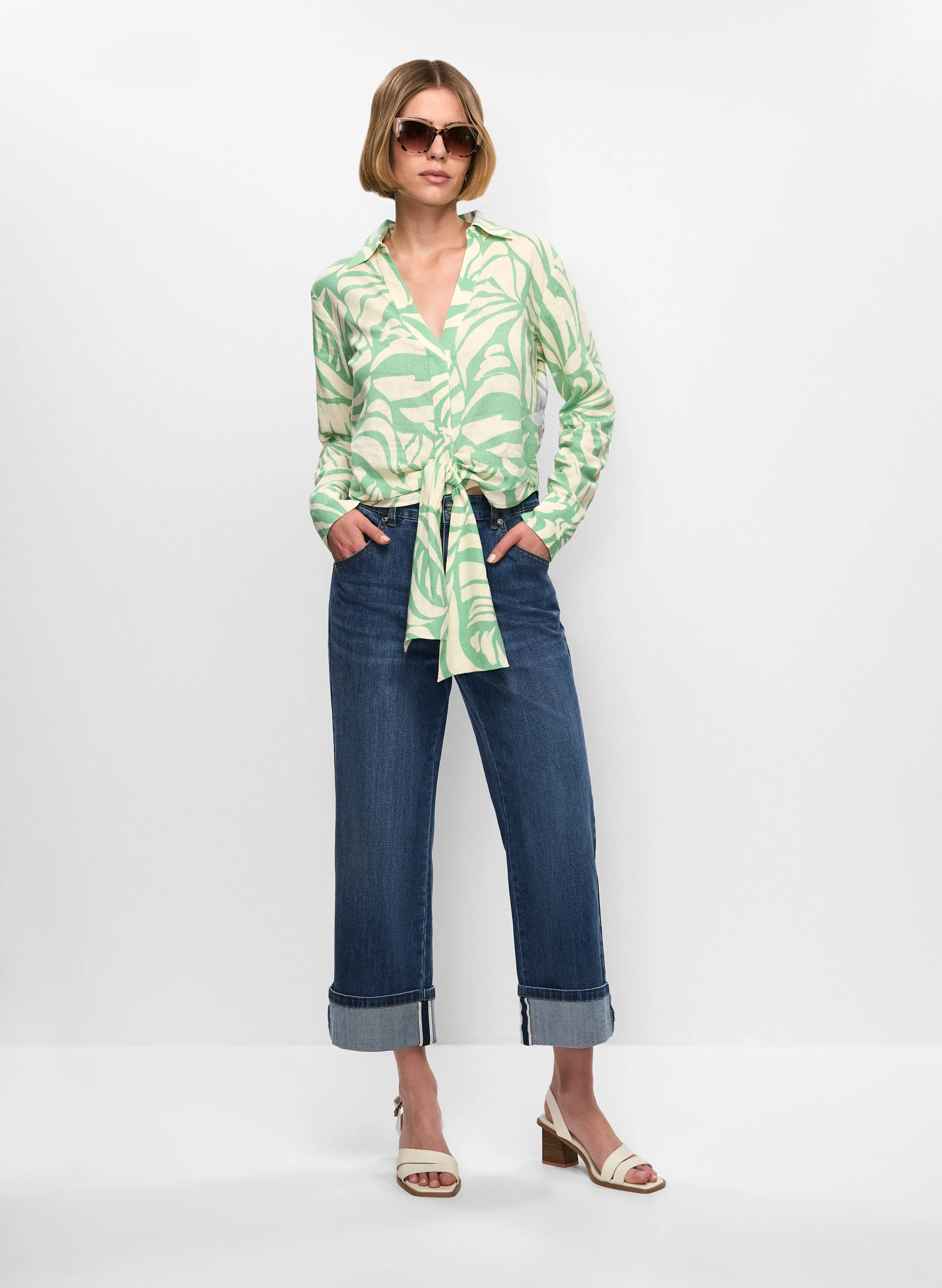 Knotted Blouse & Rolled Hem Jeans sold by Melanie Lyne
