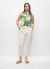 Palm Print Blouse & Tie-Waist Denim Pants sold by Melanie Lyne