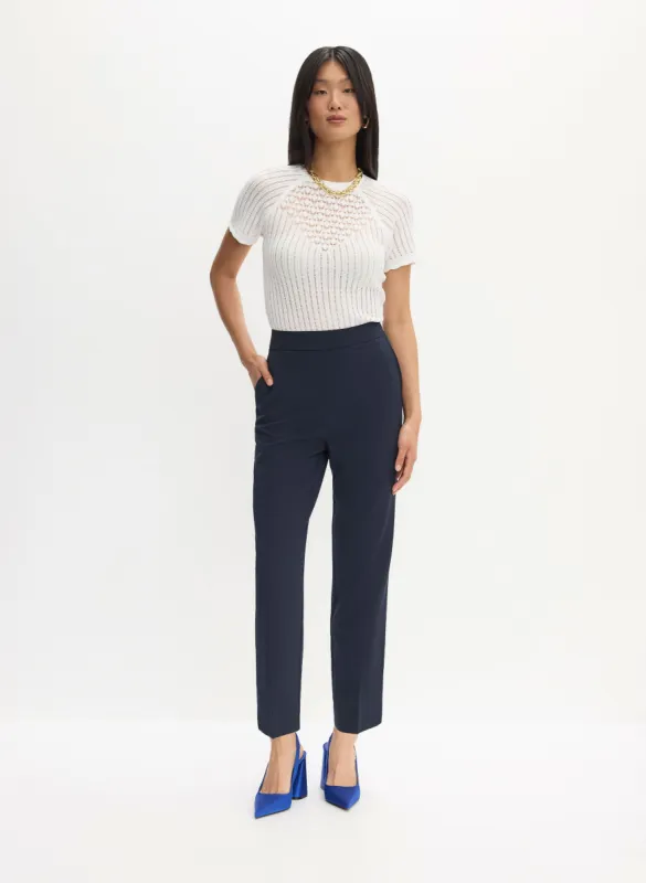 Pointelle Knit Sweater & Straight Leg Pants sold by Melanie Lyne