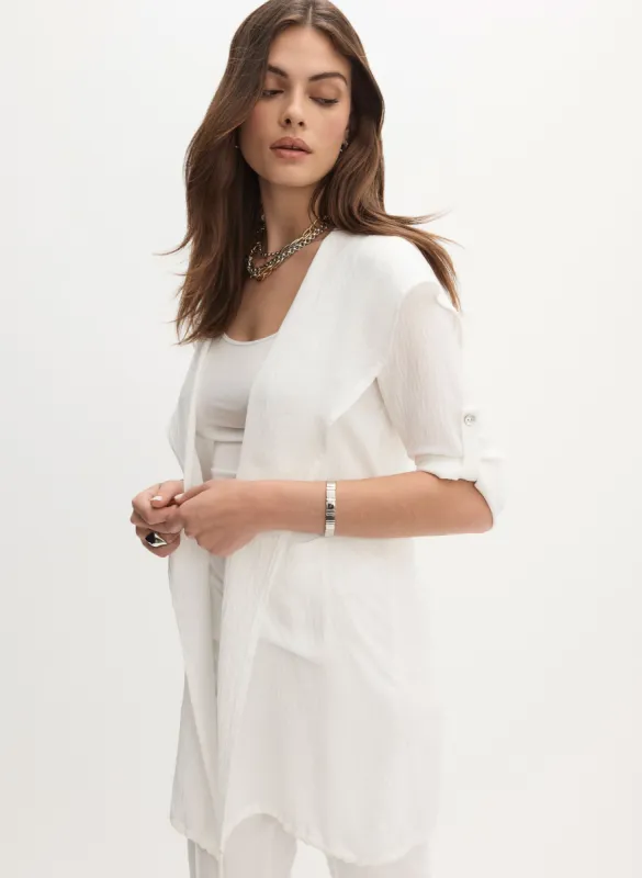 Joseph Ribkoff - Open Front Rolled-Sleeve Jacket made by Melanie Lyne