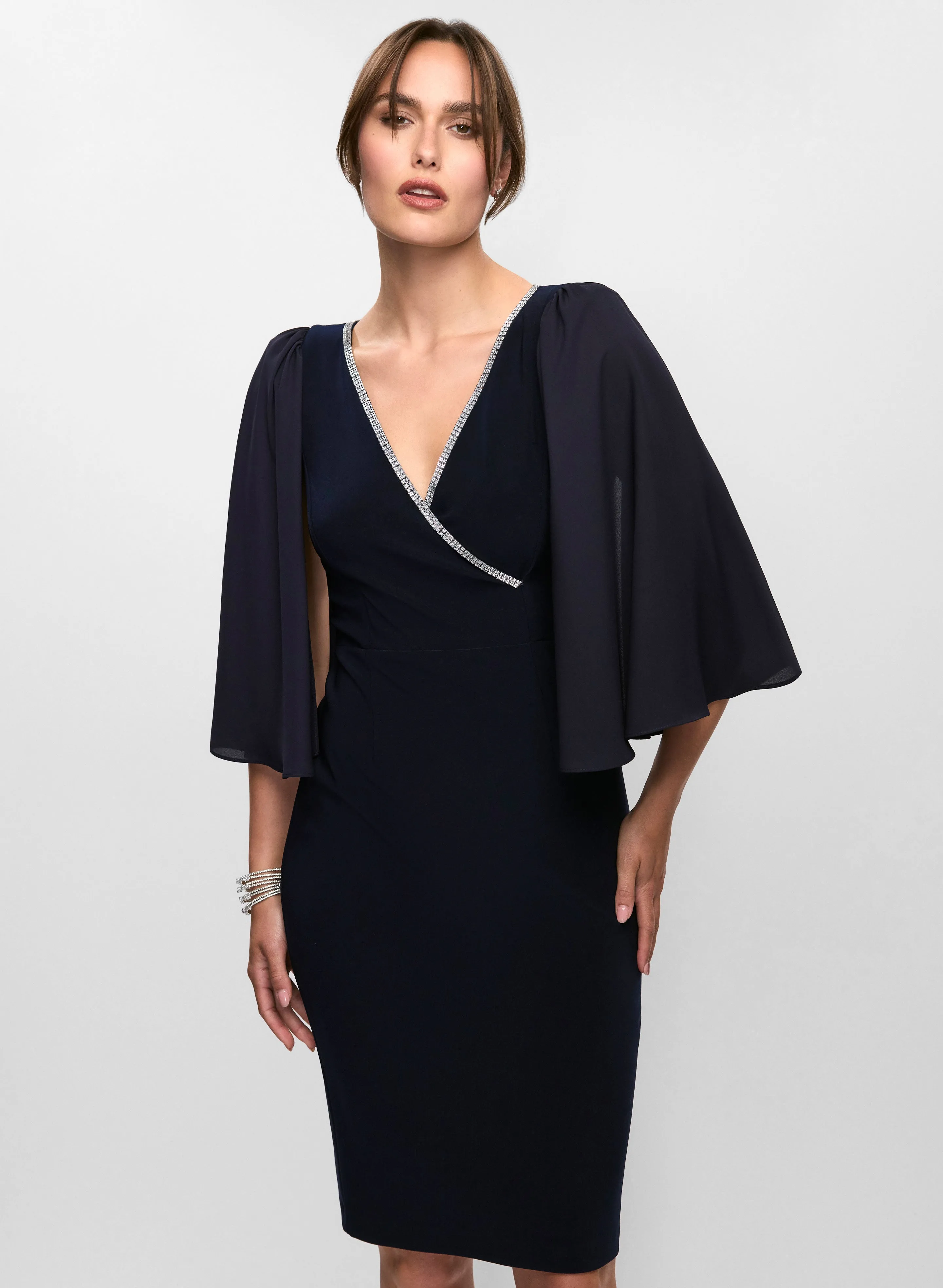 Joseph Ribkoff - Cape Sleeve Dress sold by Melanie Lyne product image thumbnail 2